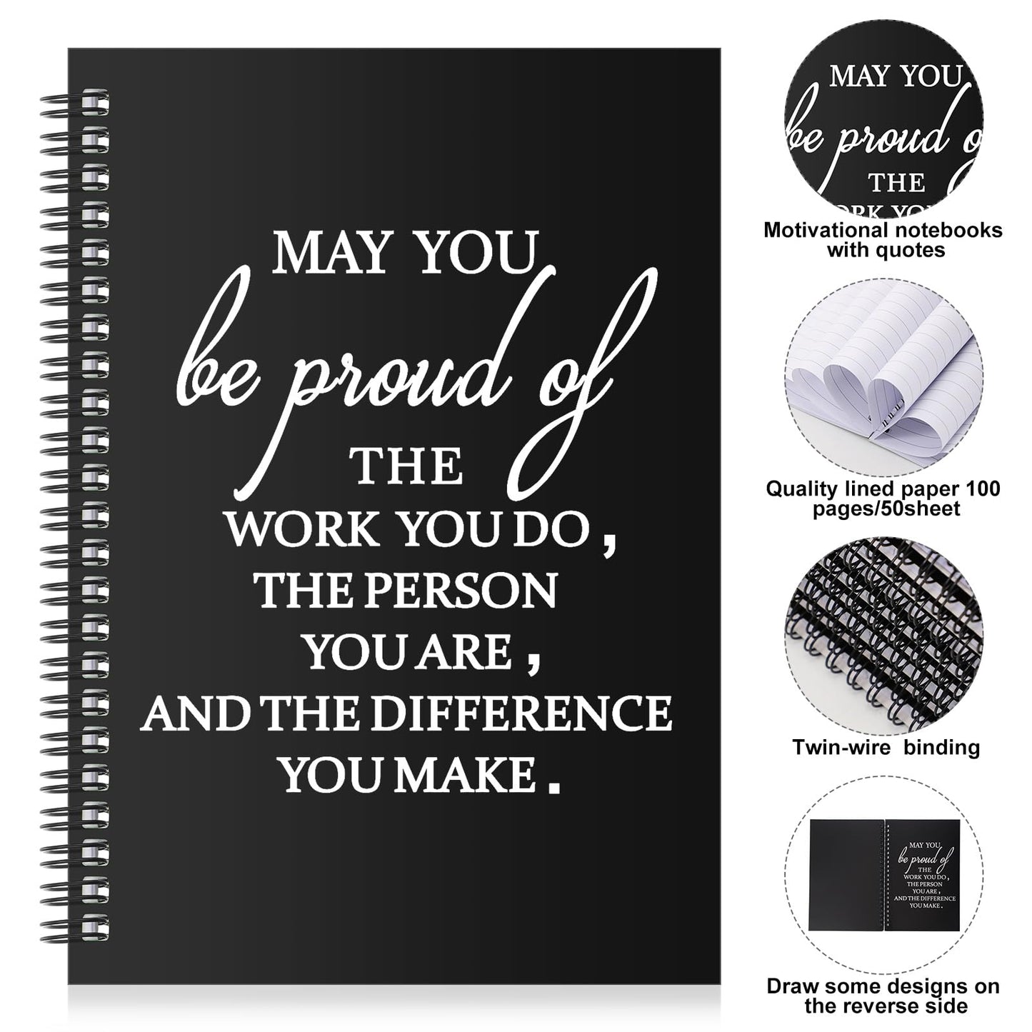 Tenceur 30 Pcs Cna Week Gifts Bulk 2026 Inspirational Notepads A5 Appreciation Thank You Gifts for Cna Employee Teachers Nurse Staff Coworkers Team Men