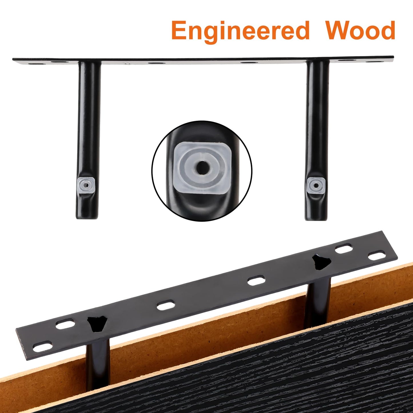 Fixwal Black Floating Shelves for Wall, Rustic Wood Shelves for Bathroom, Living Room, Bedroom and Kitchen, Wall Shelves for Storage, Books, Room Decor (Set of 4, 15.8 Inch)