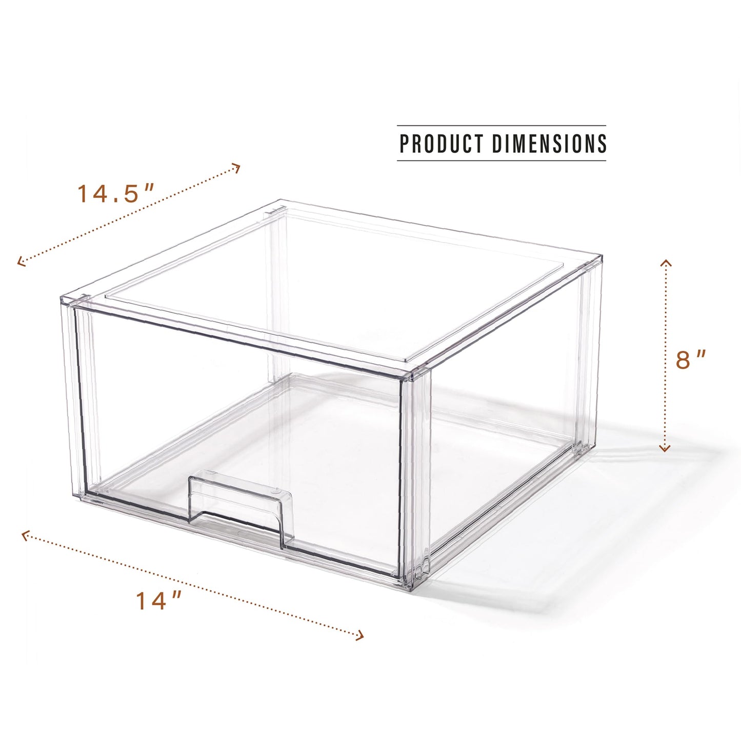 BINO | Stackable Storage Drawers, Tall X-Large - Clear | THE CRATE COLLECTION | Storage Bins With Drawers | Bathroom Organizers | Under Sink Organizer | Vanity Cabinet Home Organization