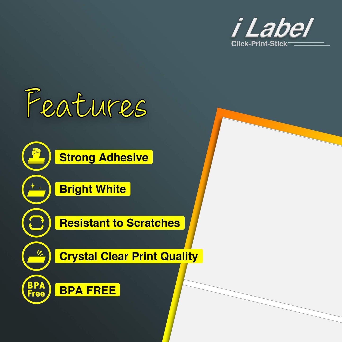 8.5" x 5.5" Half Sheet Self Adhesive Sticker Paper Shipping Labels for Laser & Inkjet Printers[500 Sheets,1000 Labels]