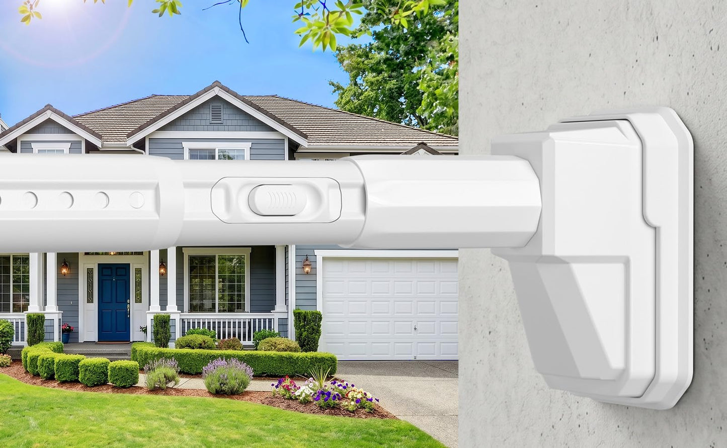 Tension Curtain Rod 41-185 In (4-15ft), Extra Long Tension Rod No Drilling For Patio Windows, White Shower Curtain Rod For Room Divider,One-Click Telescopic Rod, Outdoor Curtain Rods Never Rust