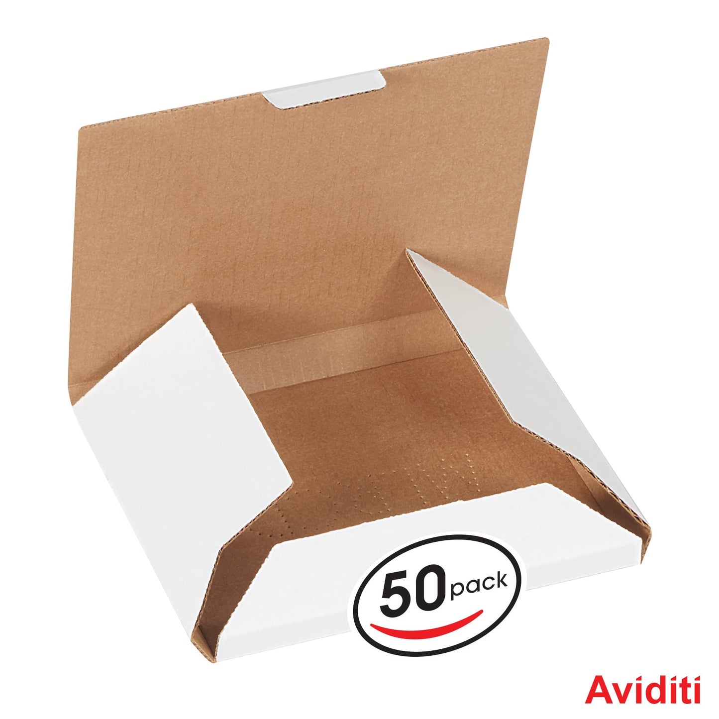 BOX USA CD Mailer Boxes 5 5/8"L x 5"W x 7/16"H 50-Pack - Corrugated Cardboard Box for Shipping, Moving, Mailing, Packing, Packaging and Storage