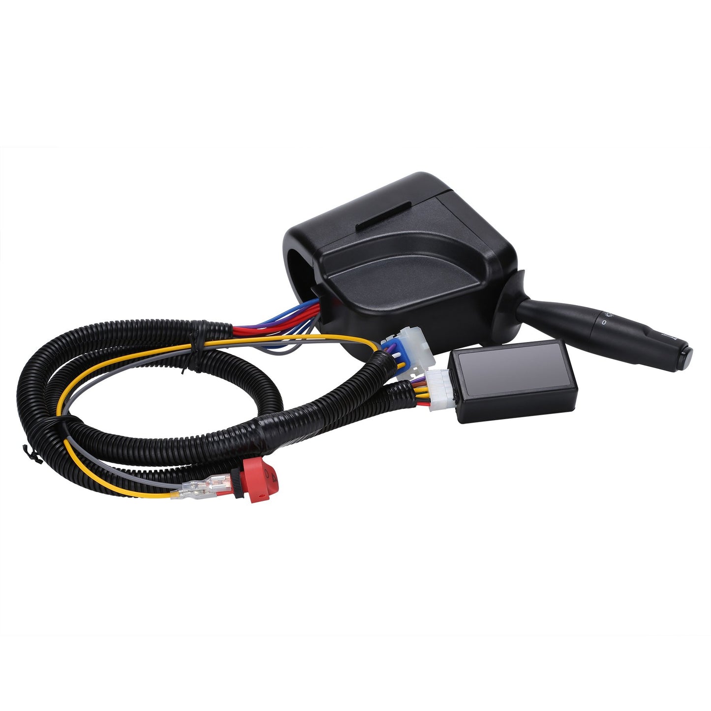 10L0L Golf Cart Turn Signal Kit with Horn Button, Blinker Switch, Brake Light Pad Switch, Only Fits Light Kit with 9-Pin Plug Upgrade Wiring Harness - 12V Operation