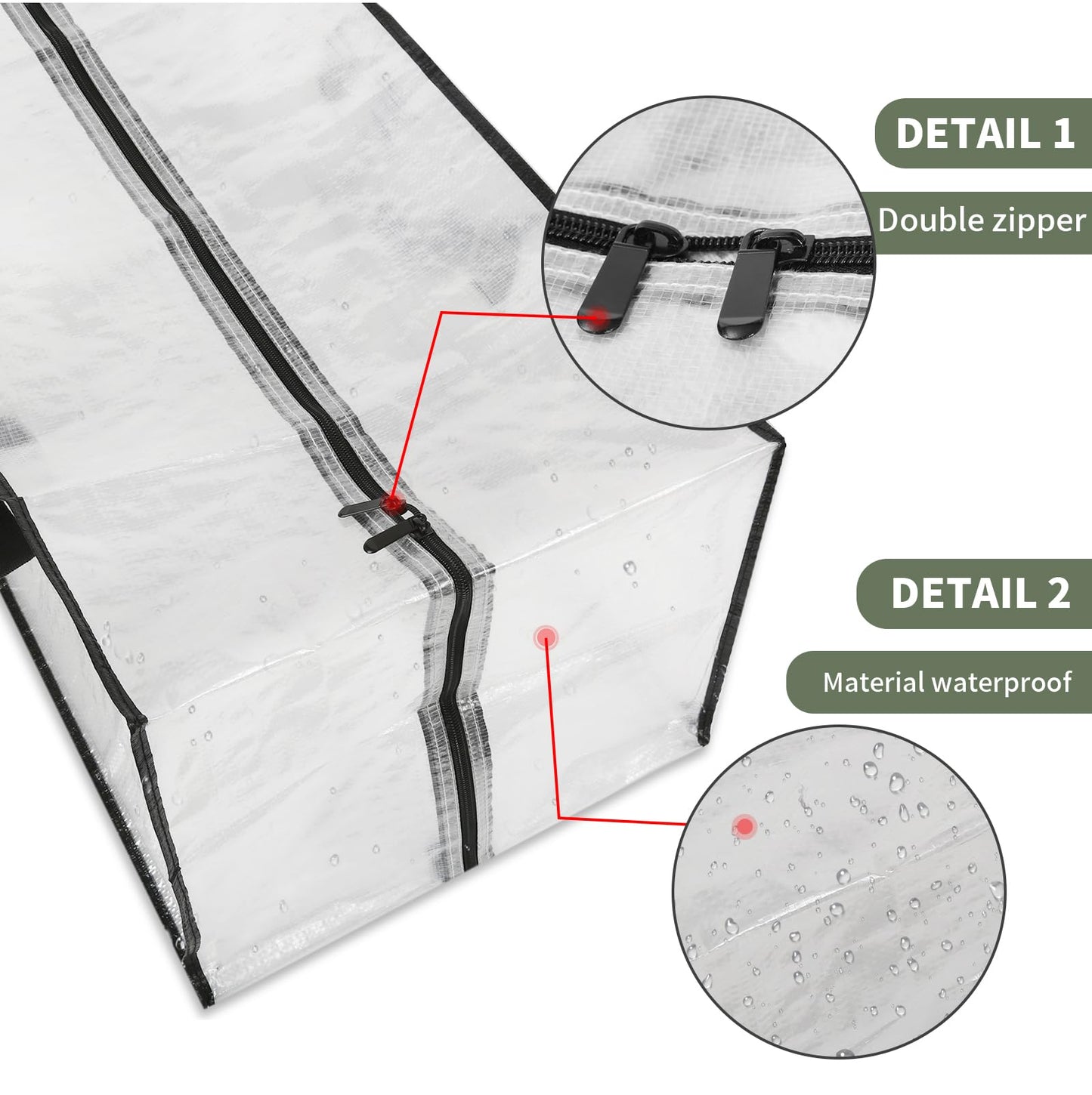 12 Pack Heavy Duty CLear Moving Bags, Large CLear Storage Bags for College Dorm Room Essentials, Alternative to Moving Boxes, Compatible with IKEA Frakta Cart