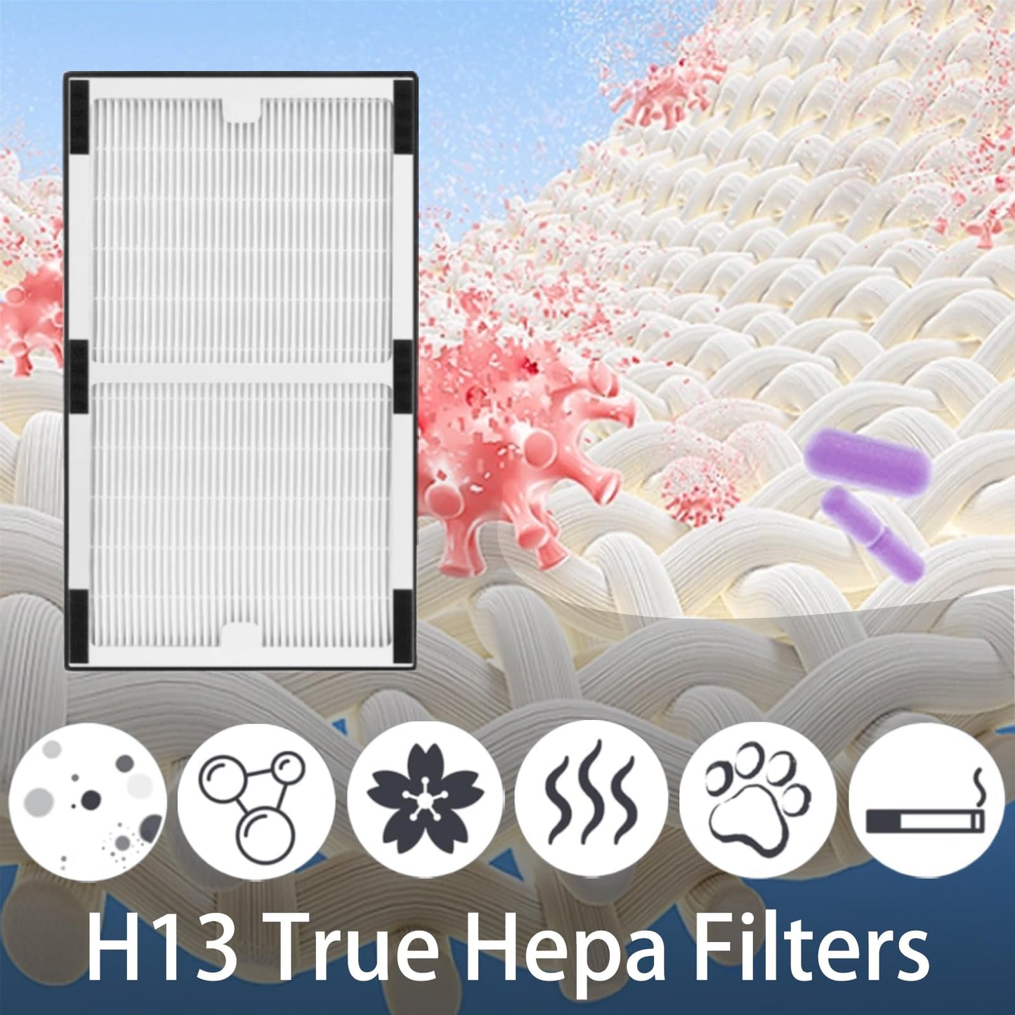 4 Pack IAF-H-100C Replacement Filter for Idylis IAP-10-200 IAP-10-280 Air Purifiers, Model # IAF-H-100C