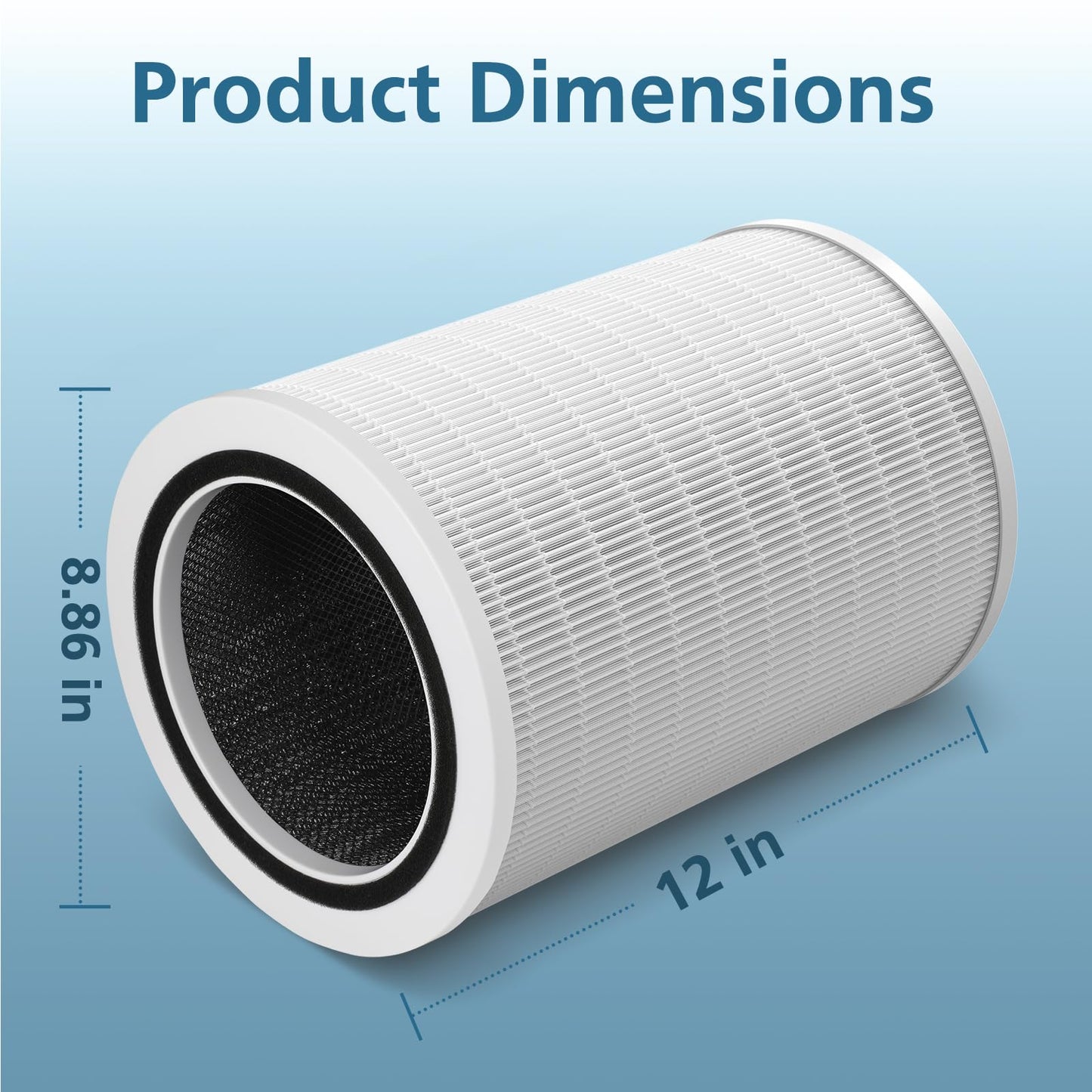 12010 HEPA Replacement Filter Compatible with Clorox 11010 & 11011 Air Purifier, Large Rooms up to 1,500 Sq Ft, 3-in-1 HEPA Filter (12010), 1 PACK