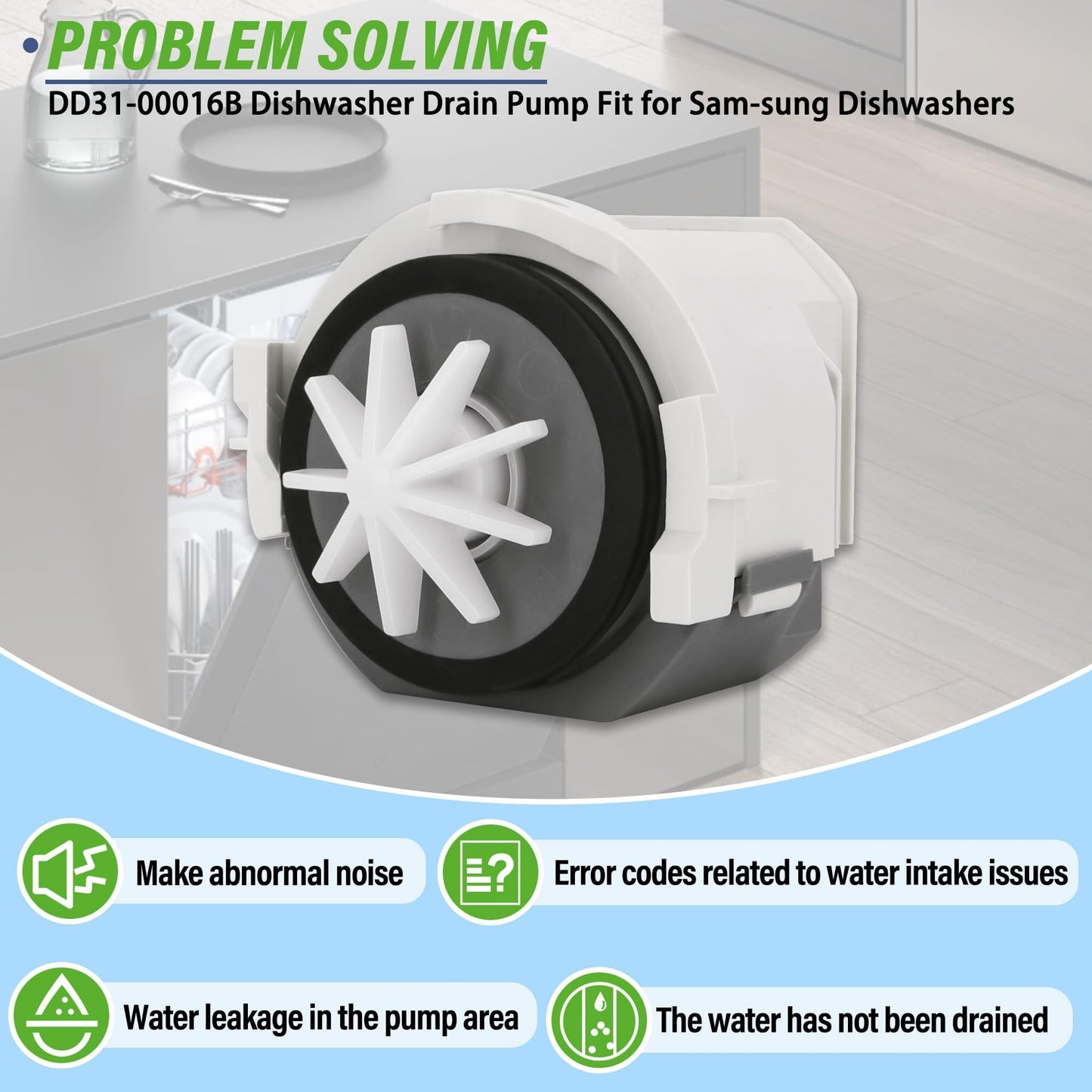 DD31-00016B BD15-3C Dishwasher drain pump Fit for Sam-sung DDW24G9000APDA DW80CB545012AA
