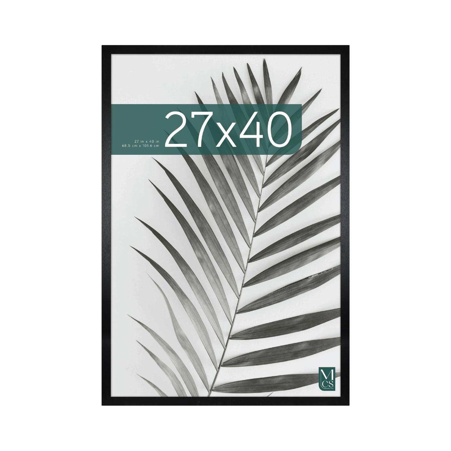 MCS Studio Gallery Movie Poster Frame 27x40 Black Woodgrain Engineered Wood, Vertical & Horizontal Wall Hanging Large Picture Frame for Photos, Artwork & Custom Posters (1-Pack)