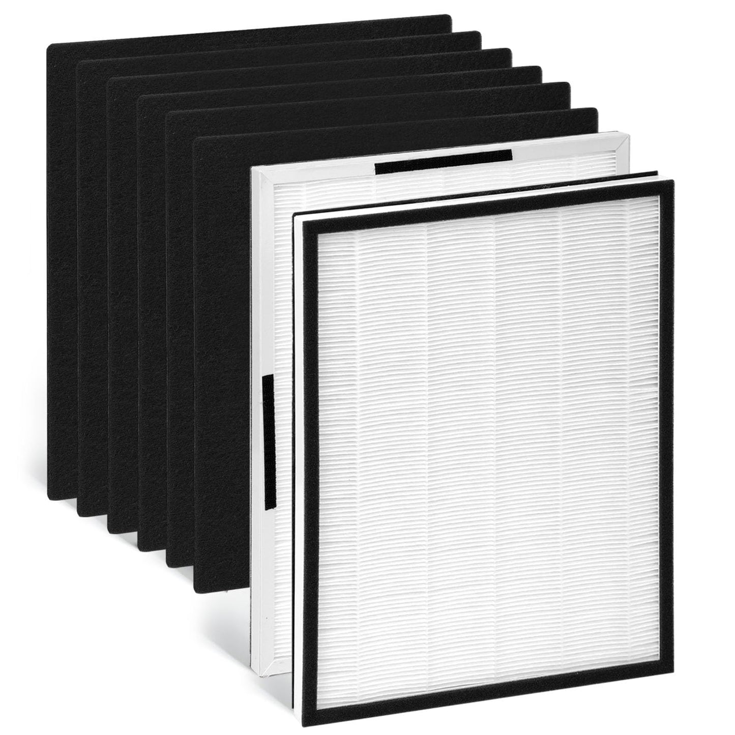 83190 Replacement Filter Compatible with Sears/Kenmore Air Purifier Models: 83190 83250 85250 Air Purifier Filter, 2 HEPA Filter + 6 Activated Carbon Pre-Filters Upgrade Version