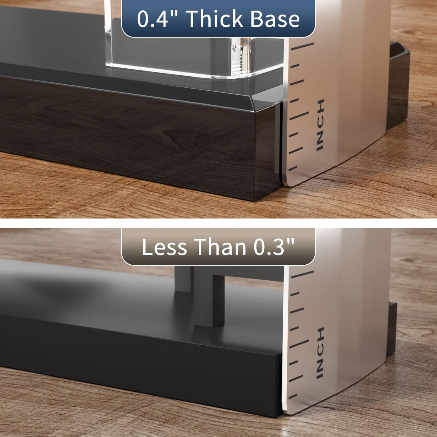 NIUBEE Acrylic Business Card Holder: Clear Plastic Business Cards Display Stand for Desk - Gift Card Organizer for Office 6 Pieces