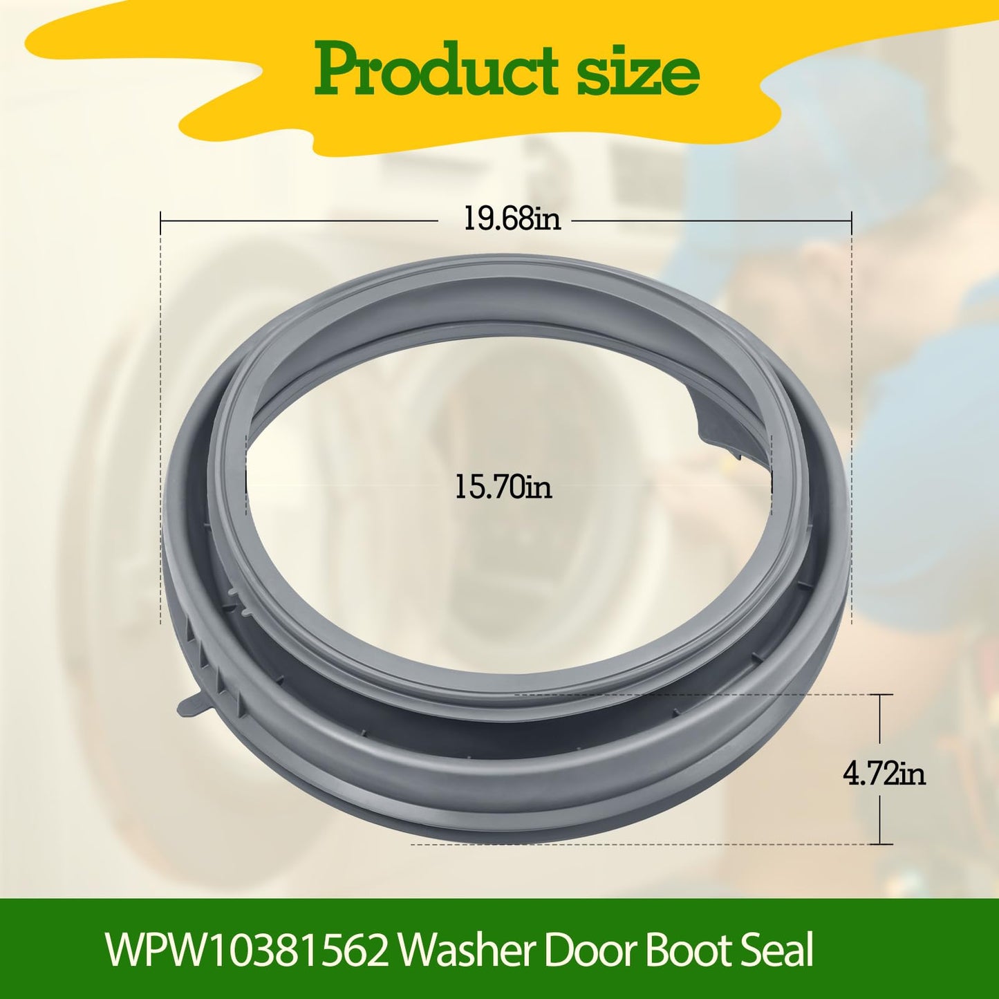 [2026] WPW10381562 W10290499 Door Seal Compatible with Maytag Whirlpool Washer Bellows, Replaces Whirlpool Duet Washer Door Seal Parts WFW9150WW00 WFW9151YW00 WFW9250WW00 WFW9351YW00