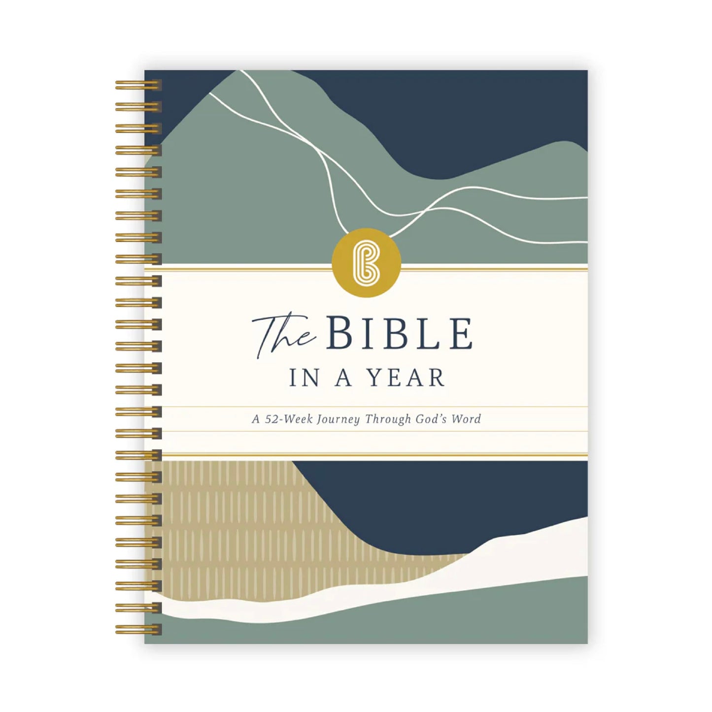 Official Spiral Bible The Bible in a Year | 52 Week Guided Bible Study & Daily Reading Plan | Spiritual Companion & Journal for Adults & Teens | 8.2in x 5.7in Notebook, 3.5in Margins for Notetaking (Mountains)