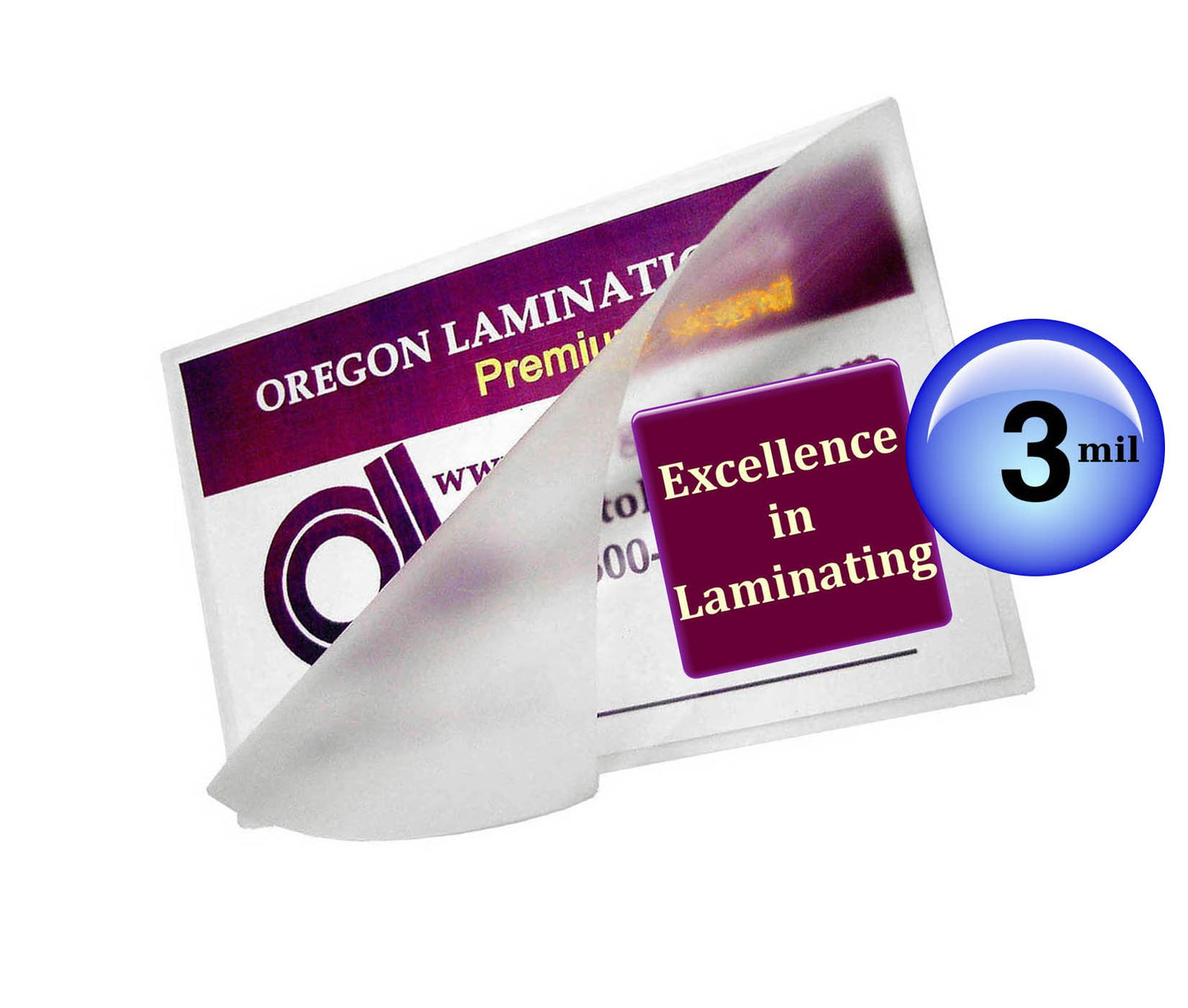 Oregon Lamination Heat Activated Laminating Pouches 12” x 18” x 3 mil (305mm x 457mm x 75 microns Thick) for up to 11.75” x 17.75” Sheets [pk of 100] Large Menu Size, Clear Gloss