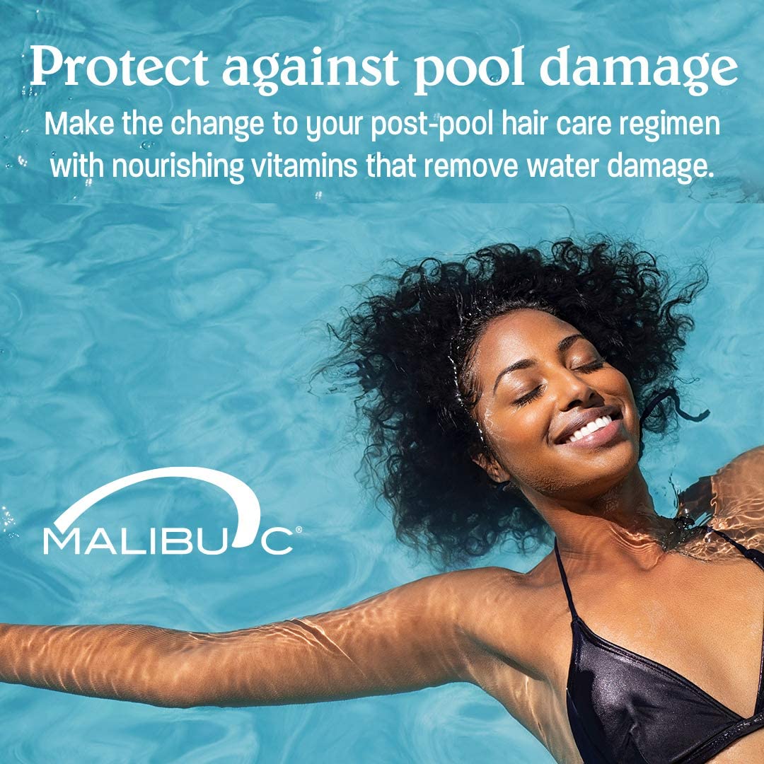 Malibu C Swimmers Wellness Shampoo and Conditioner Set - Restorative Hair Care for Swimmers - Protects Against Chlorine Damage & Combats Brittle Hair (33.8 oz)