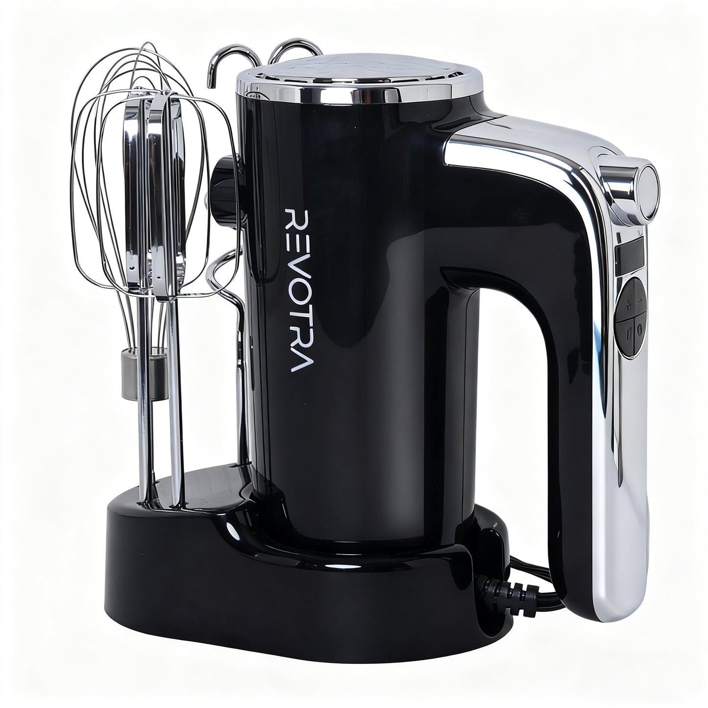 Hand Mixer Electric, Handheld Mixer with LCD Display and Storage Base, 5 Speeds & Turbo, Kitchen Mixer Electric Handheld for Eggs, Cream, Dough, Baking