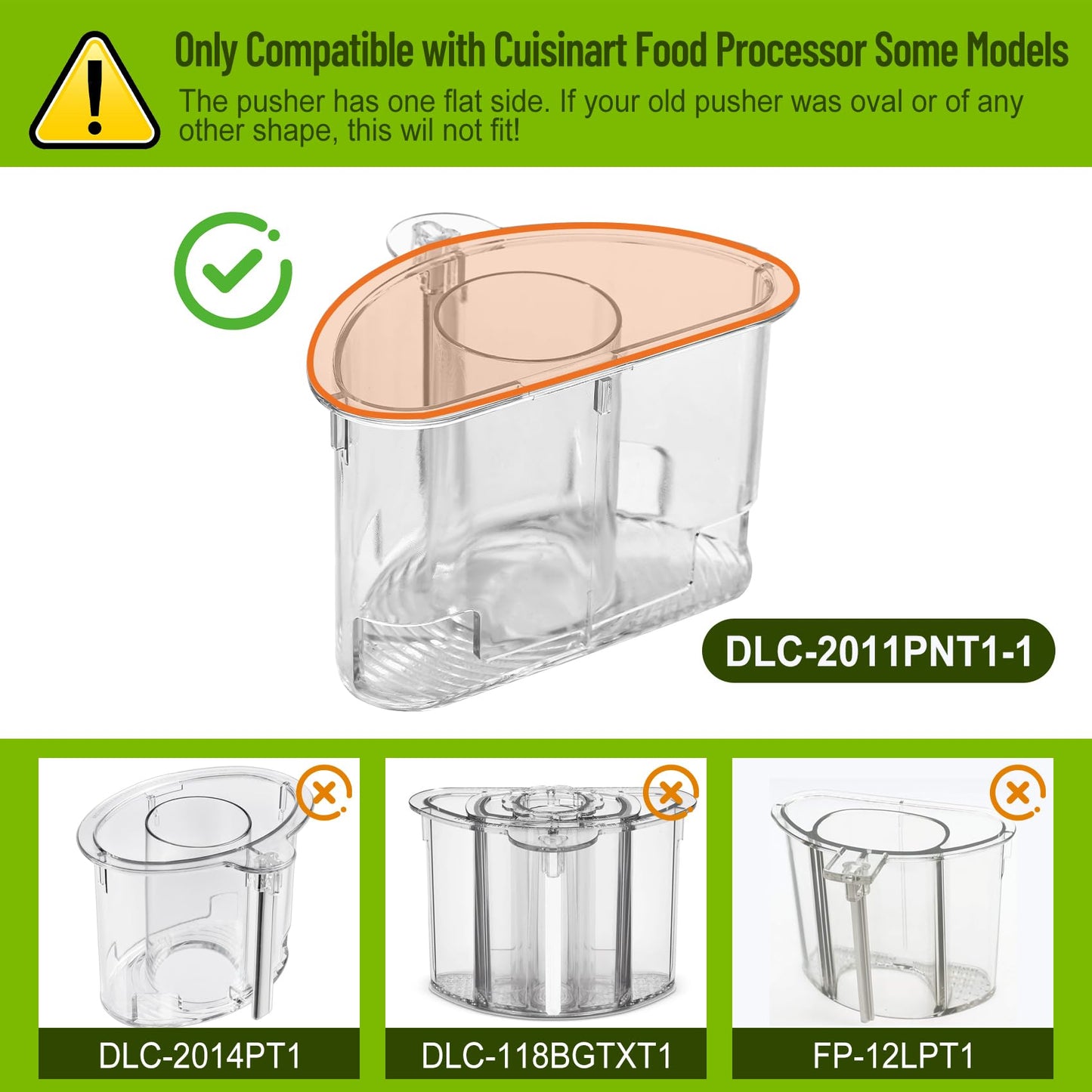DLC-2011PNT1-1 Large Pusher Sleeve Assembly Replacement Compatible with Cuisinart Food Processor DLC-2007N DLC-2009CHB DLC-2009CHBMY DLC-2011CHBY DLC-2011N DLC-2009GMAMZ