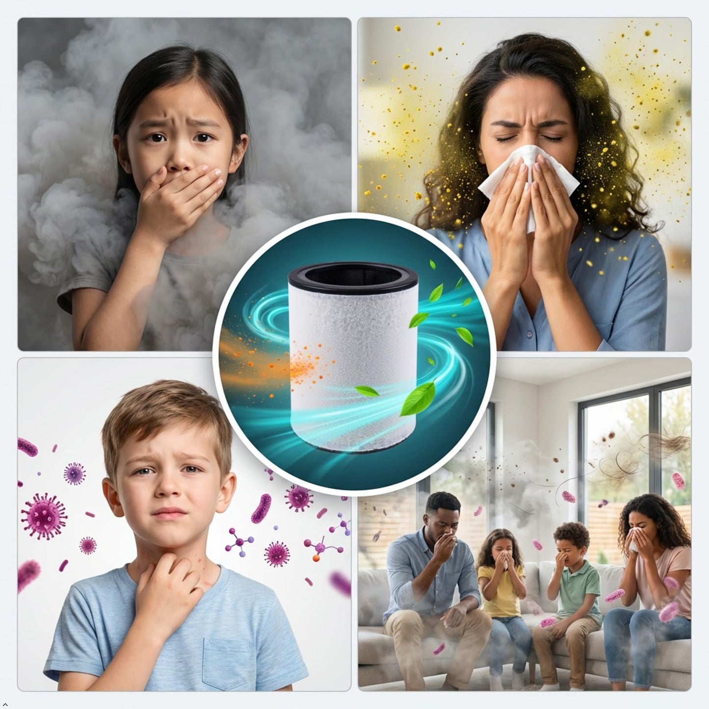 H7122 Filter Replacement parts for GoveeLife H7122 Air-Purifiers: H13 True H-EPA Filter.used for Office bedroom,living room,office