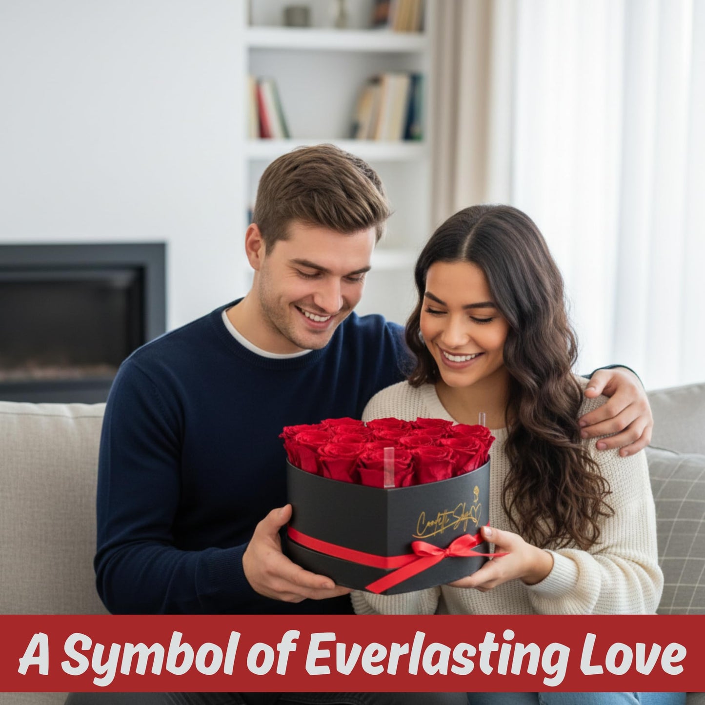 16 Forever Roses in Luxury Heart Box – Real Preserved Flowers Last 3–5 Years | Eternal Rose Gift for Her, Mom, Wife | Birthday, Anniversary, Valentine's Day, Mother's Day | Flowers for Delivery Prime