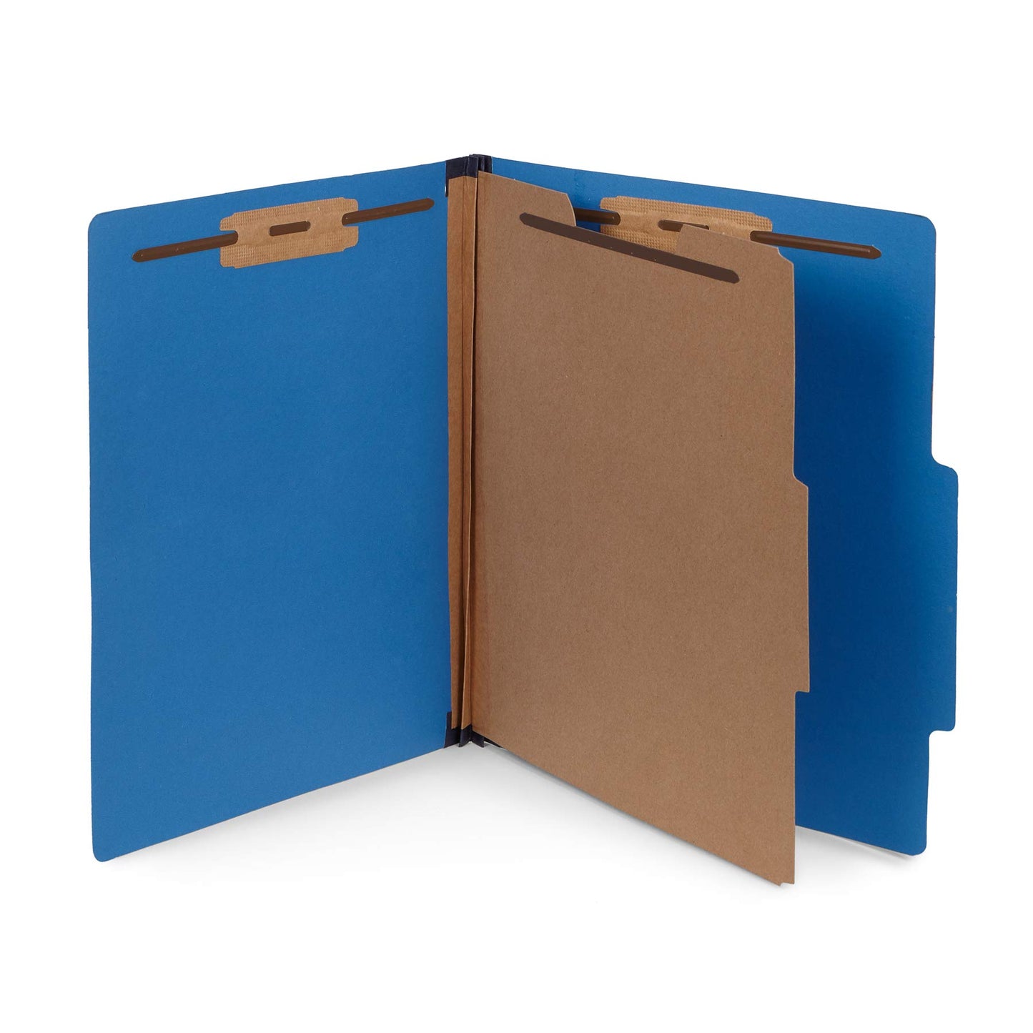 10 Dark Blue Classification Folders - 1 Divider - 2 Inch Expansions - Durable 2 Prongs Designed to Organize Standard Medical Files, Office Reports - Letter Size, Dark Blue, 10 Pack