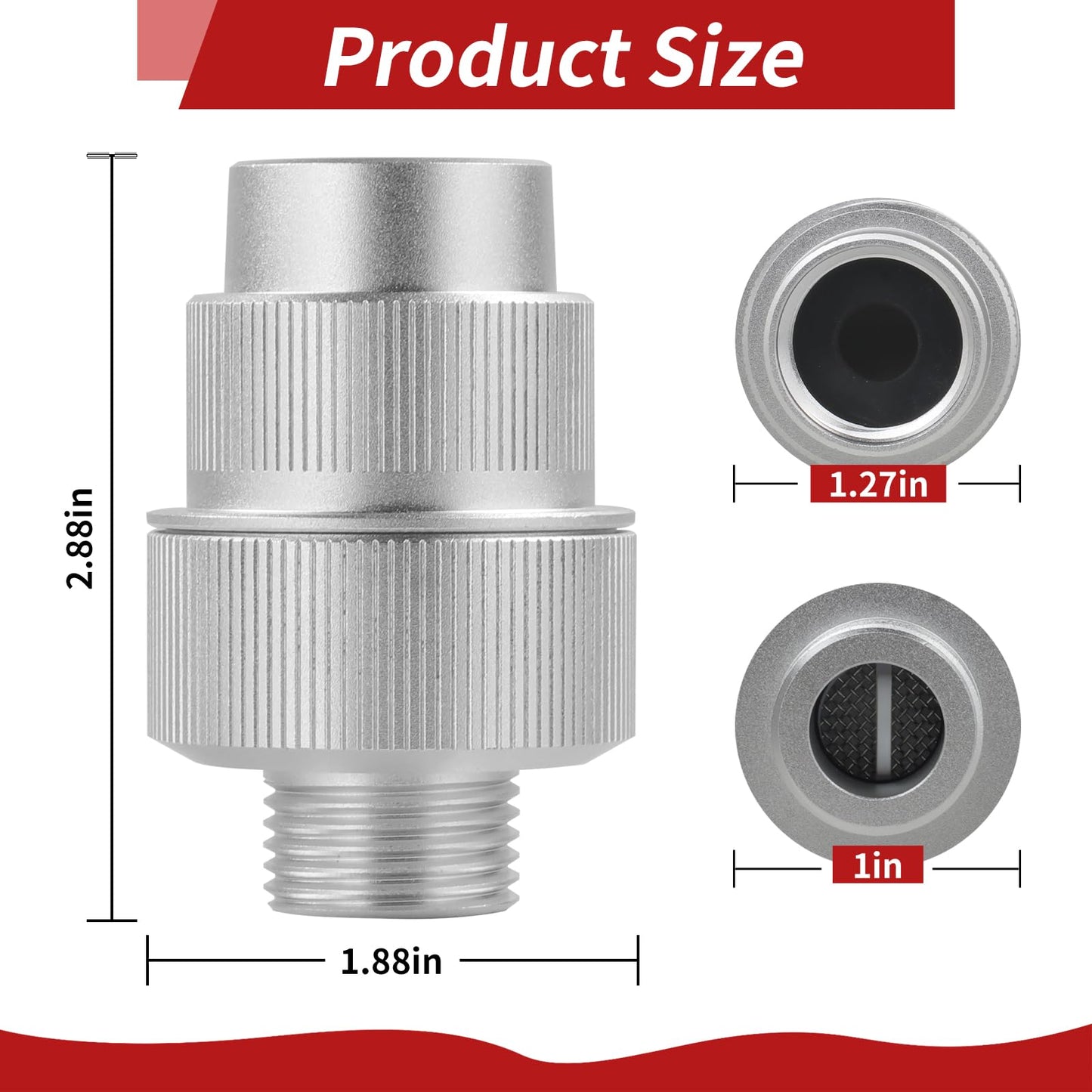 Newly Upgraded Washing Machine Water Filter, 85470 Filter Head, Micron Down Sediment Filter, Made of Aluminum Alloy, Connects to Most Standard Washing Machine Models