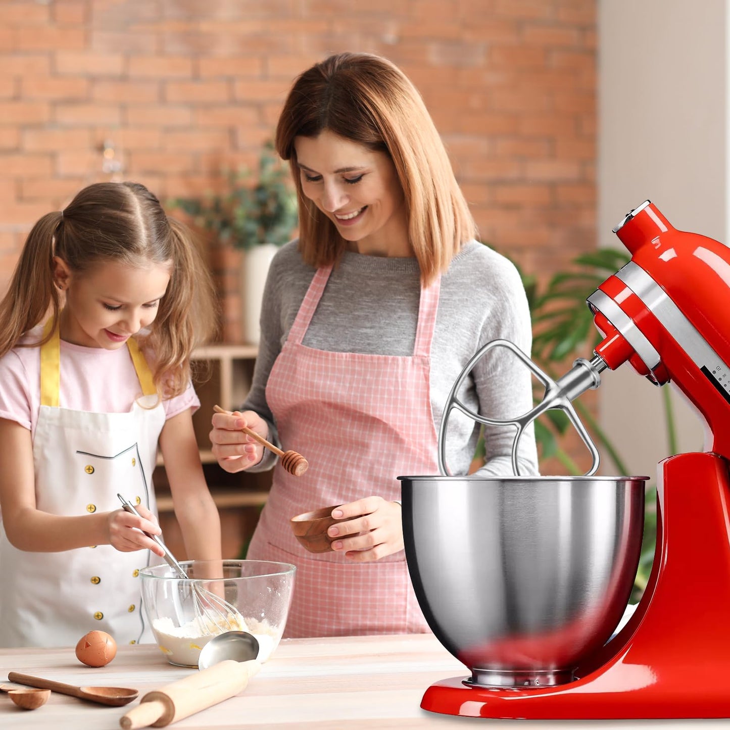Stainless Steel K45B Coated Flat Beater for KitchenAid 4.5-5 Qt Mixer Paddle Attachment Flat Beater Fits Stand Mixer Bowls For KitchenAid 4.5-5 Quart Bowls, Kitchenaid Paddle Attachment