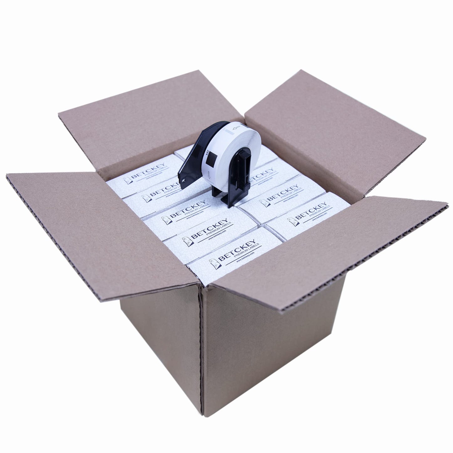 BETCKEY - Compatible Multipurpose Labels Replacement for Brother DK-1204 (2/3" x 2-1/8"), Use with Brother QL Label Printers [20 Rolls/8000 Labels]