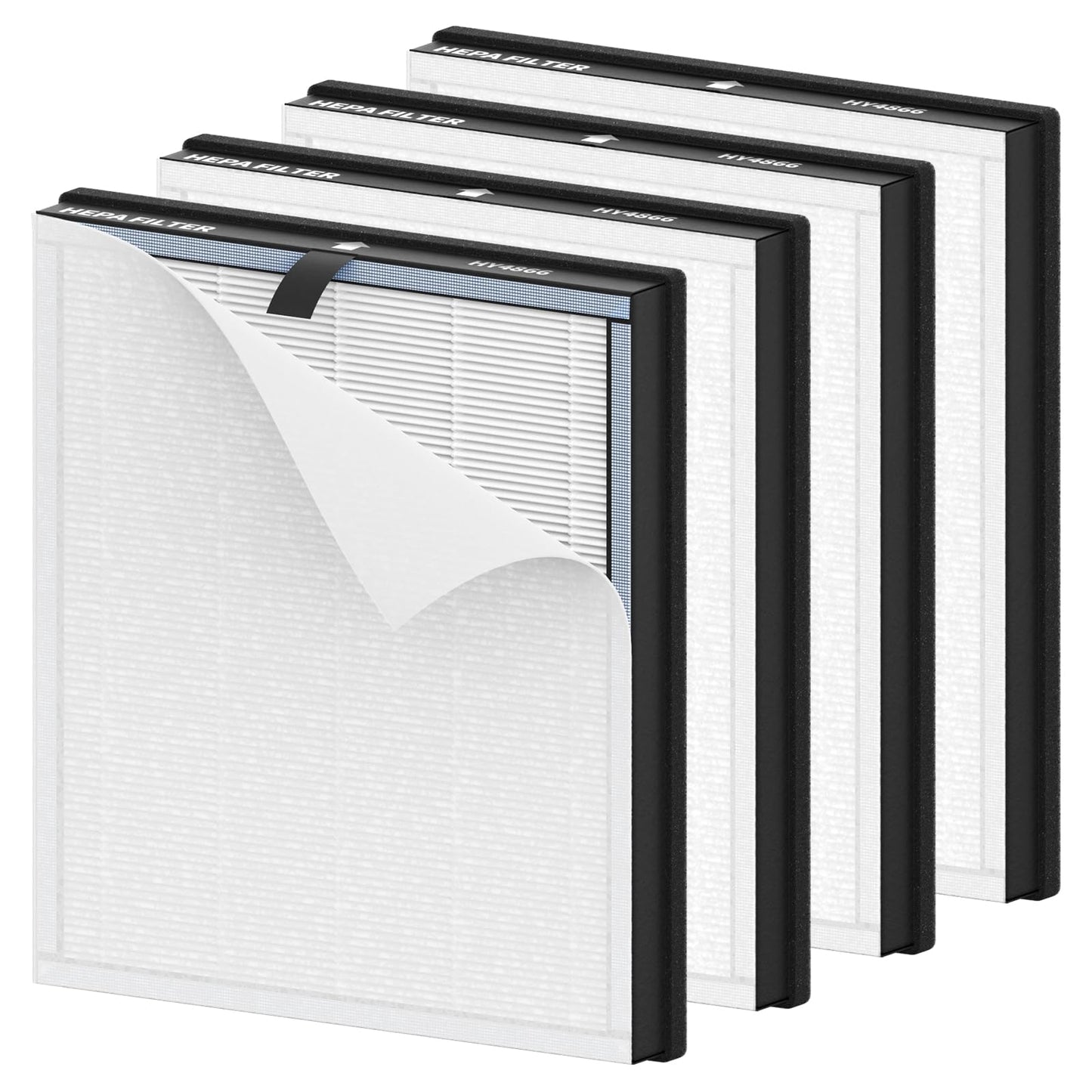 HY4866 Replacement Filter for MORENTO HY4866 and YIOU M1 Air Purifier, 4 Pack with 4 Extra Pre-filter, Enhanced Version