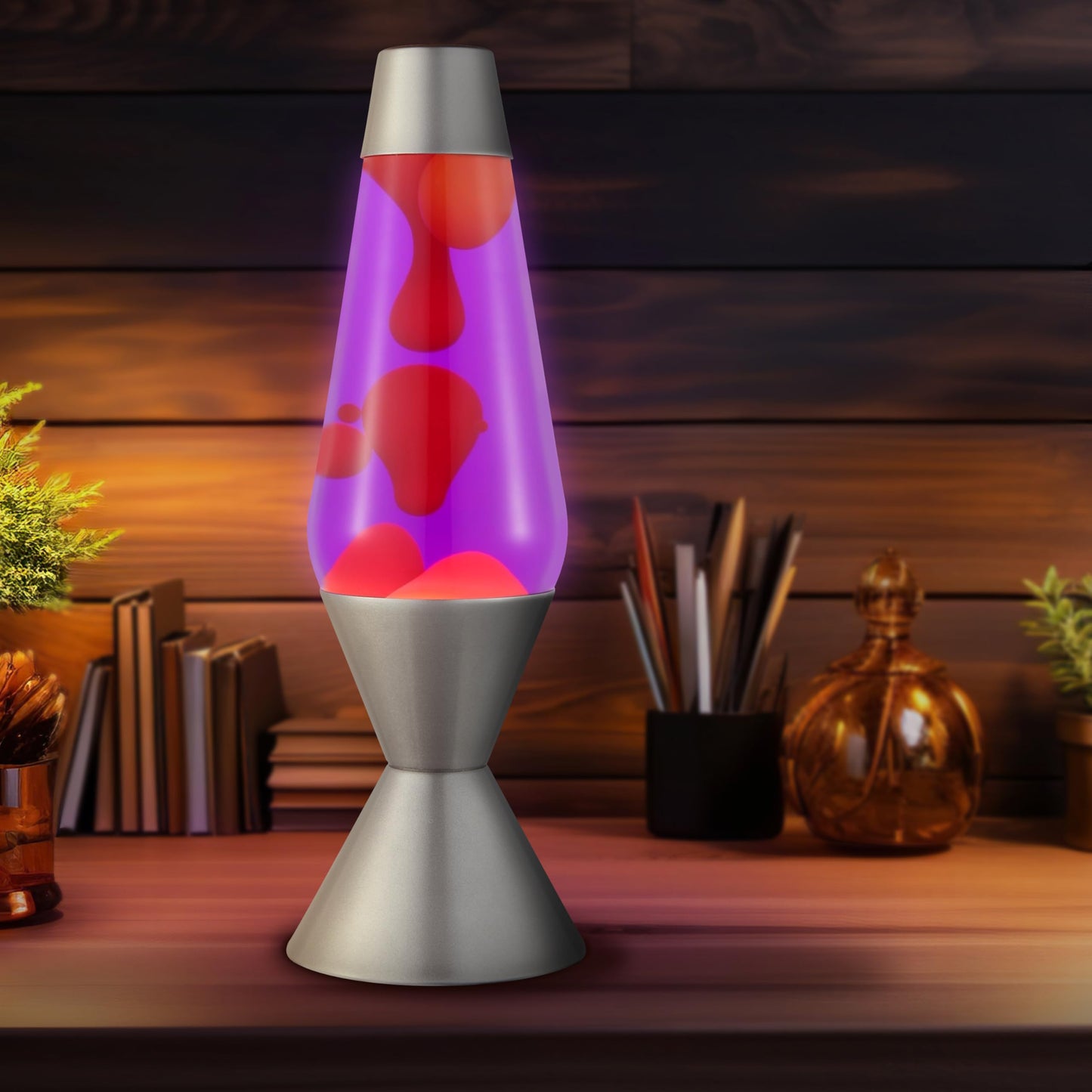 The Original Lava® Lamp - Large 52oz 16.3" - Vivid Twilight - Classic Liquid Motion Lamp - Orange Lava and Purple Liquid - Item #5119 (Amazon Exclusive)