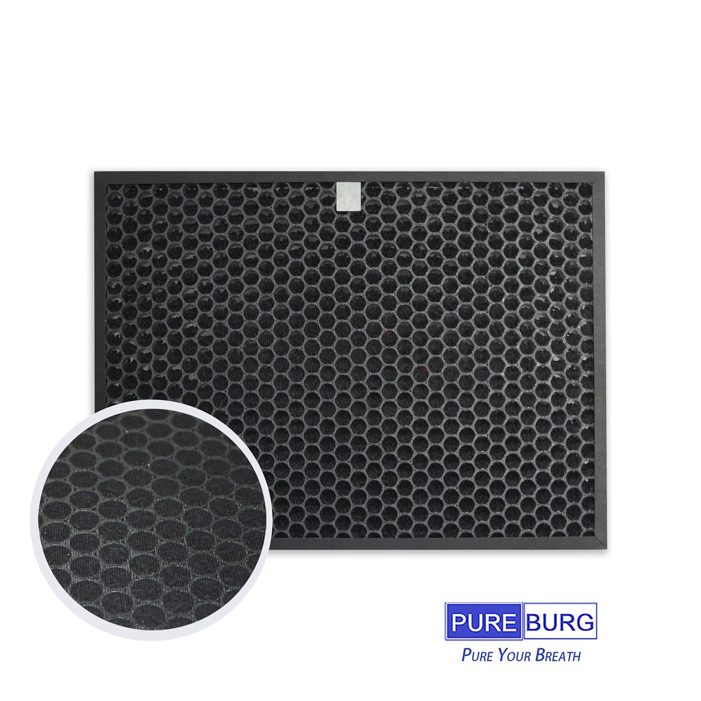 PUREBURG Replacement Filter Compatible with RabbitAir BIOGS CLASSIC SPA-421A SPA-582A Air Purifier, H13 True HEPA and Activated Carbon Filter Odor Reduction