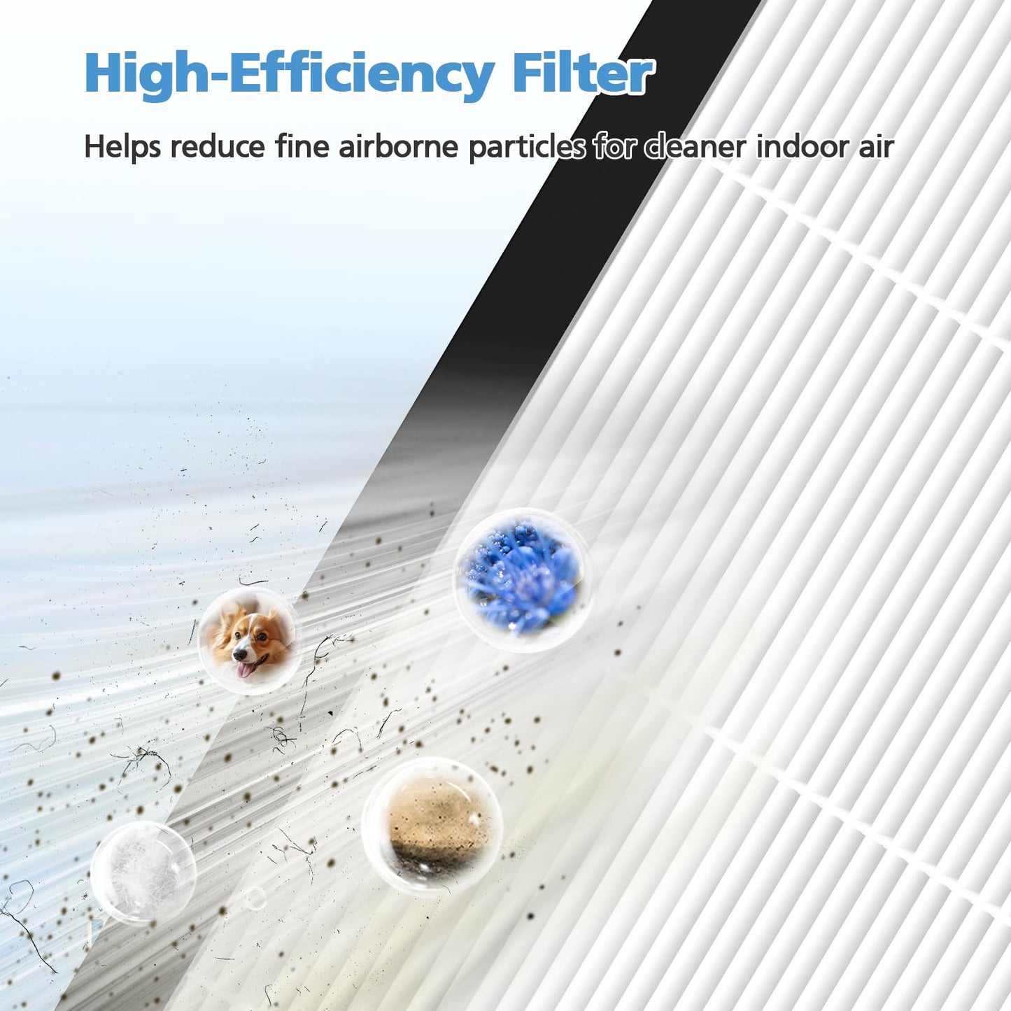 4 Pack HAP605 Air Purifier Filter, Air Purifier Replacement Filter for XenonLab HAP605 HAP607 & FreAire HAP605 HAP607, 3-in-1 High-Efficiency Activated Carbon Filters for HAP607/HAP605 Air Purifier