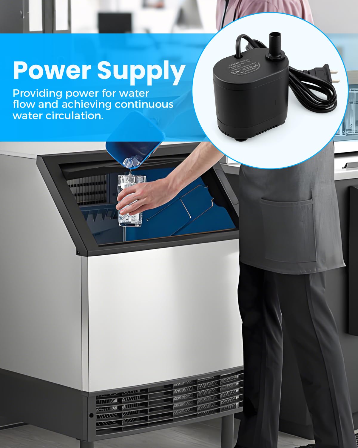 HB-D333 2Wire Submersible Pump Ice Machine/Air Cooler Pump 220V