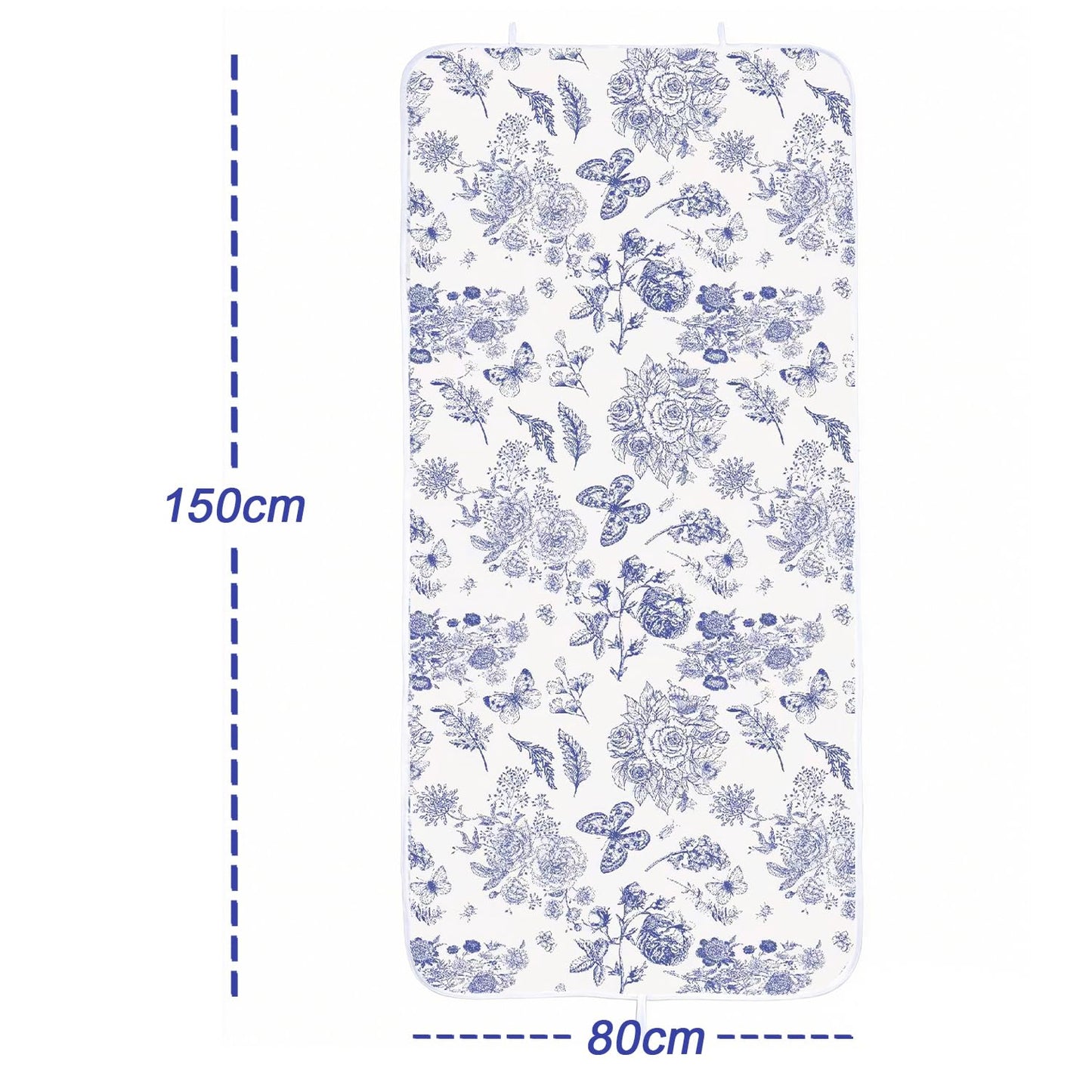 MinoCino Large Ironing Mat 31x59, Heat-Resistant Foldable Ironing Pad with Hanging Hooks, Portable Cotton-Top Ironing Blanket