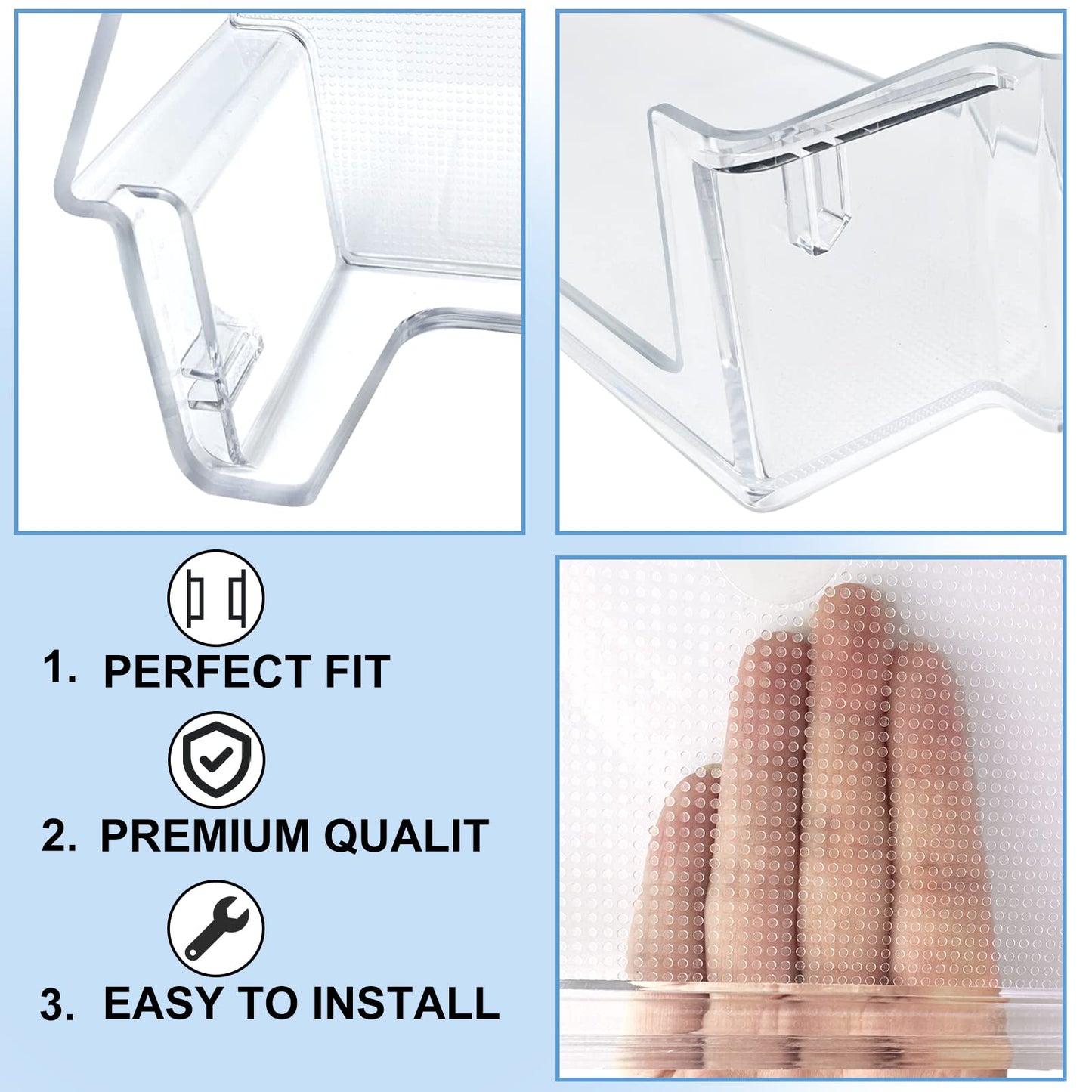 Sikawai 2 Pack W11239961 W10900538 Door Shelf Bin Replacement - Fit for Whirlpool Refrigerator WRS311SDH//WRS325SDH/WRS321SDH Replaces 4591452 W10900538 AP6333410 PS12578777 EAP12578777