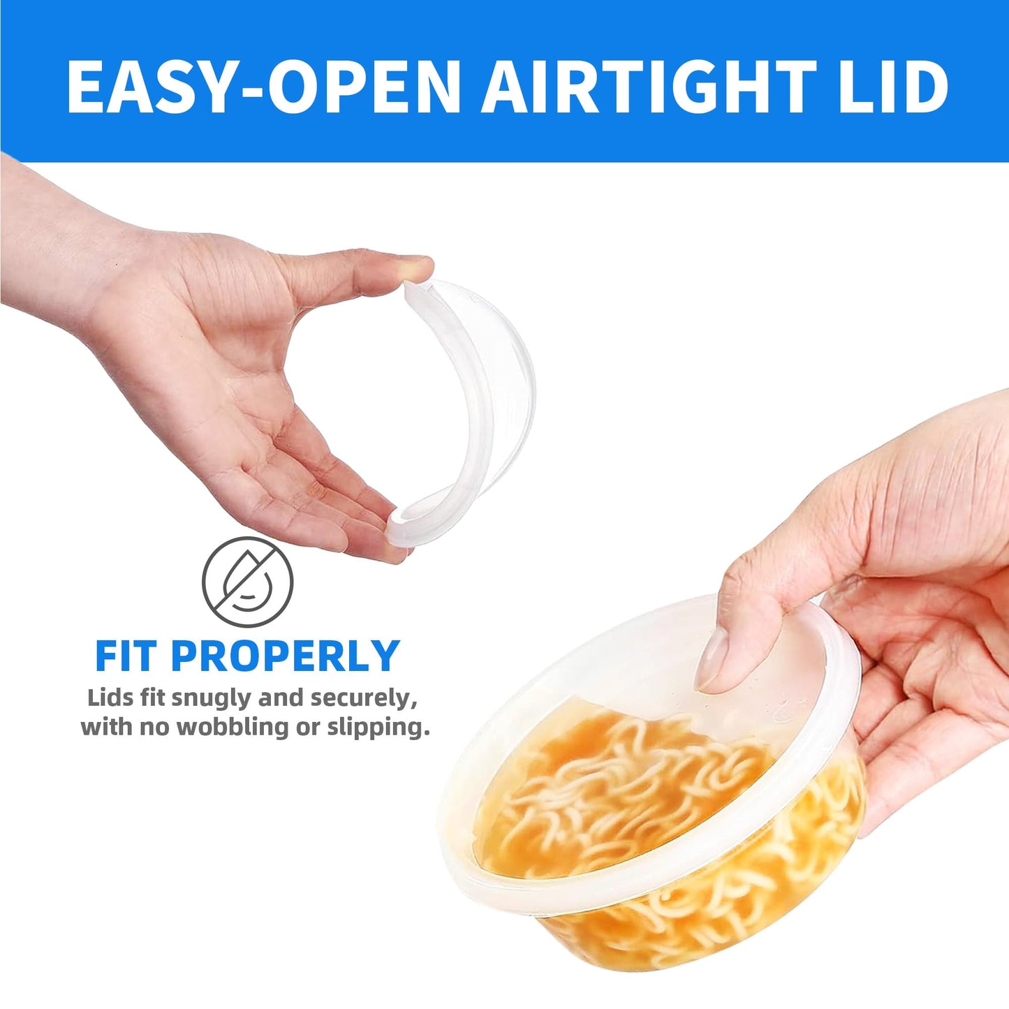 APSIC Plastic Deli Containers with Lids, 24 Sets 64oz Leakproof Soup Storage Containers for Family Soup & Leftovers, Round Meal Prep Cups, BPA Free, Microwave/Freezer/Dishwasher Safe