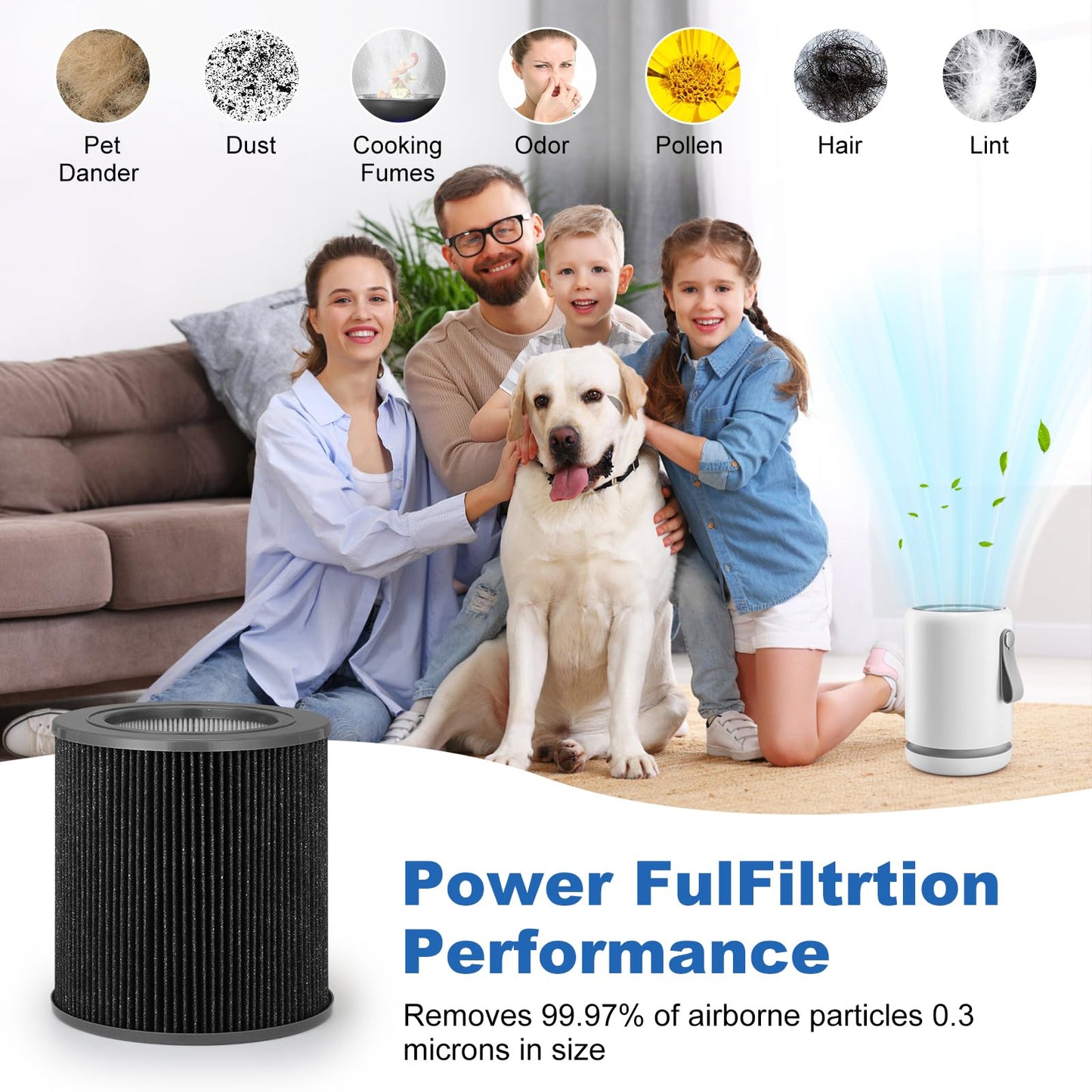 Air Mini PECO-HEPA Replacement Filter Compatible with Molekule Air Mini and Air Mini+, 3-in-1 High-Efficiency Replacement Filter for Molekule Mini/Mini+ Air Filter (Air Mini 2 Pack)