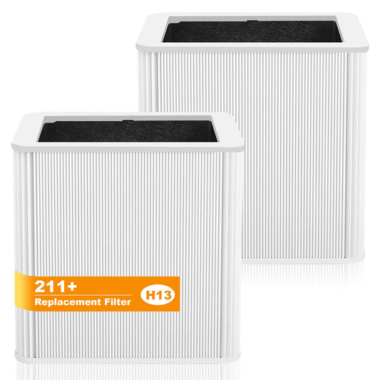 （2 Pack） 211+ Replacement Filter Compatible with 211+ Air Purifier, 2-Stage H13 True HEPA Filtration System