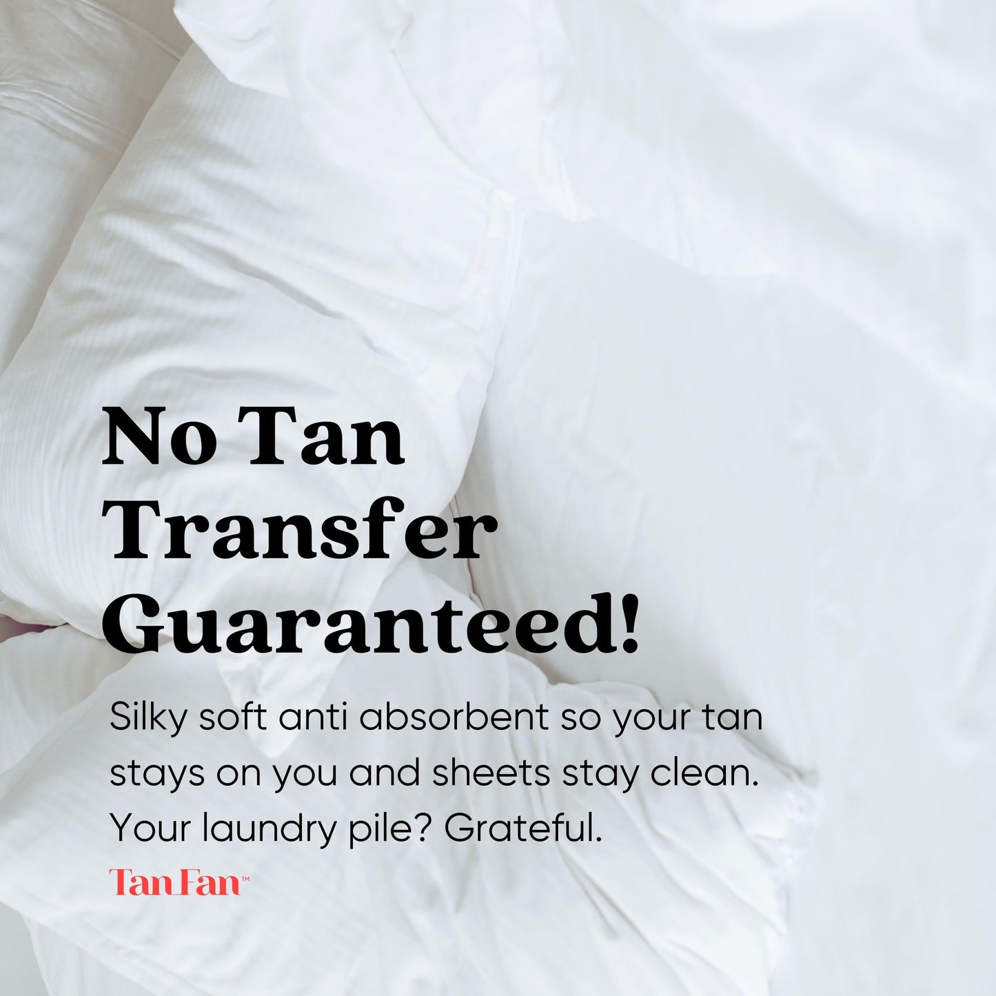Tan Fan Self Tan Sleep Sack for Hot Sleepers – Open Side Design to Stop Fake Tanner Staining Sheets Overnight - Thicker Bottom Underlay - Breathable Lightweight Roomy - No Transfer Tuck in Sleep Sac