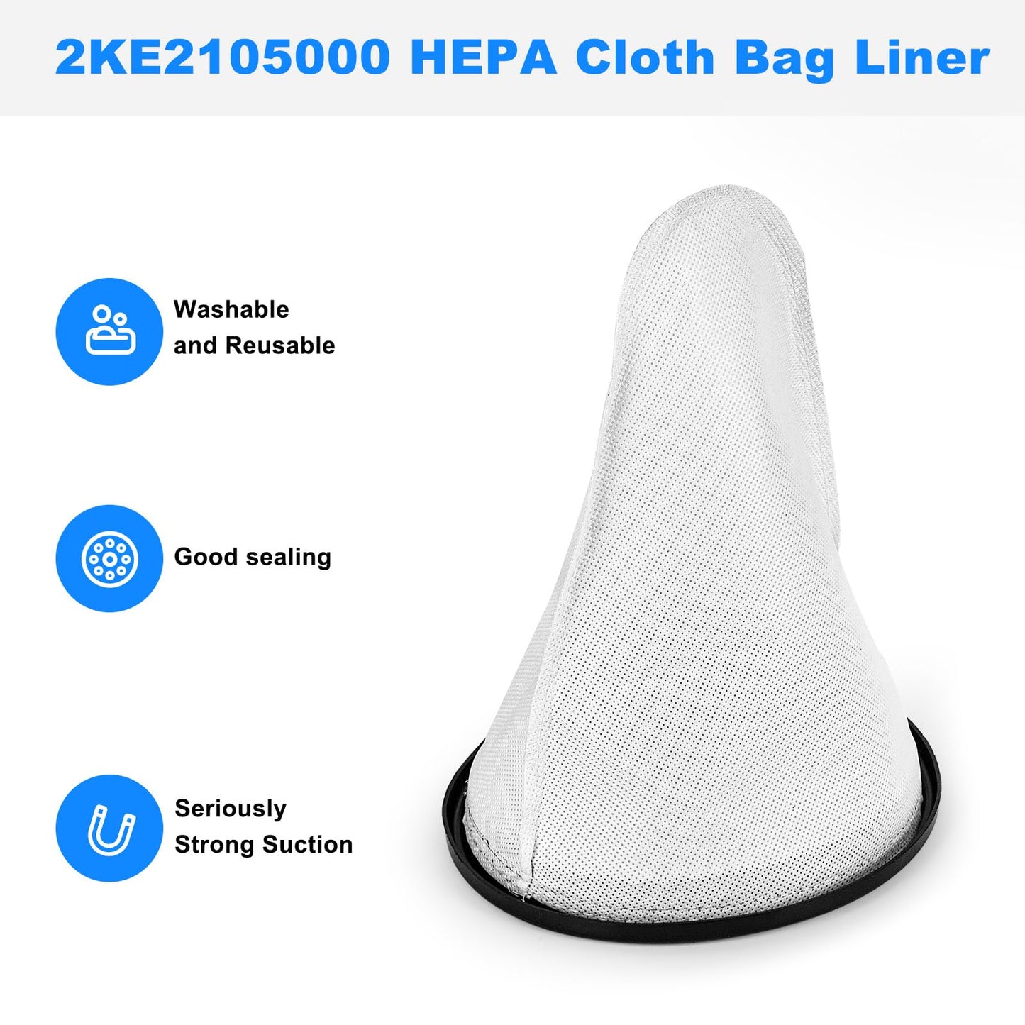 Vacuum Filter Cloth Bag Replacement For Hoover Backpack Vacuum 2KE2105000, C2401,C2401010,Shoulder Vac Pro, Royal RY4000 RY4001-2 Pack