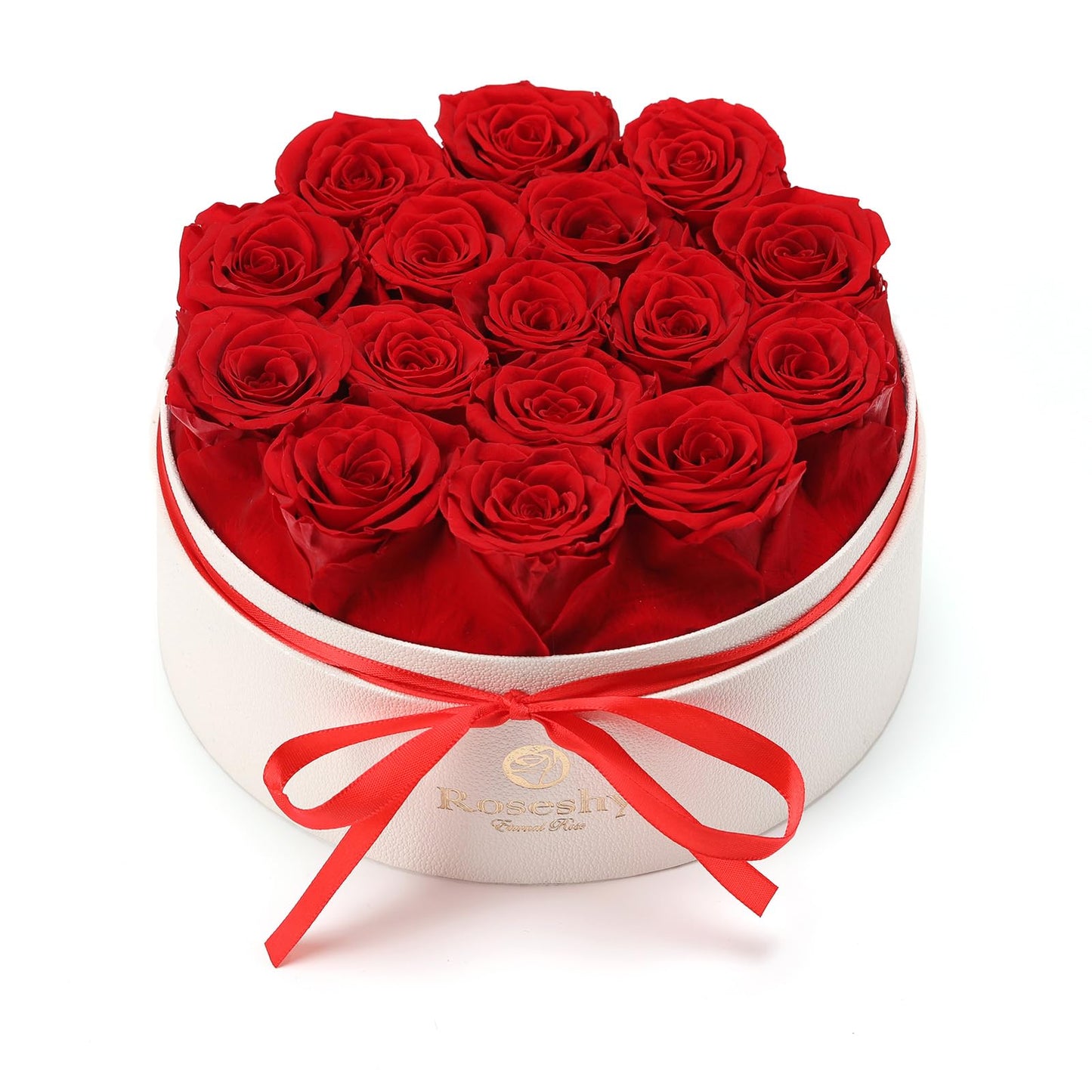 Mothers Day Flowers Roses Gifts for Mom,16pcs Red Forever Preserved Roses in Round Gift Box,Mothers Day Delivery Prime Gifts-Roses Gifts for Women,Mom.
