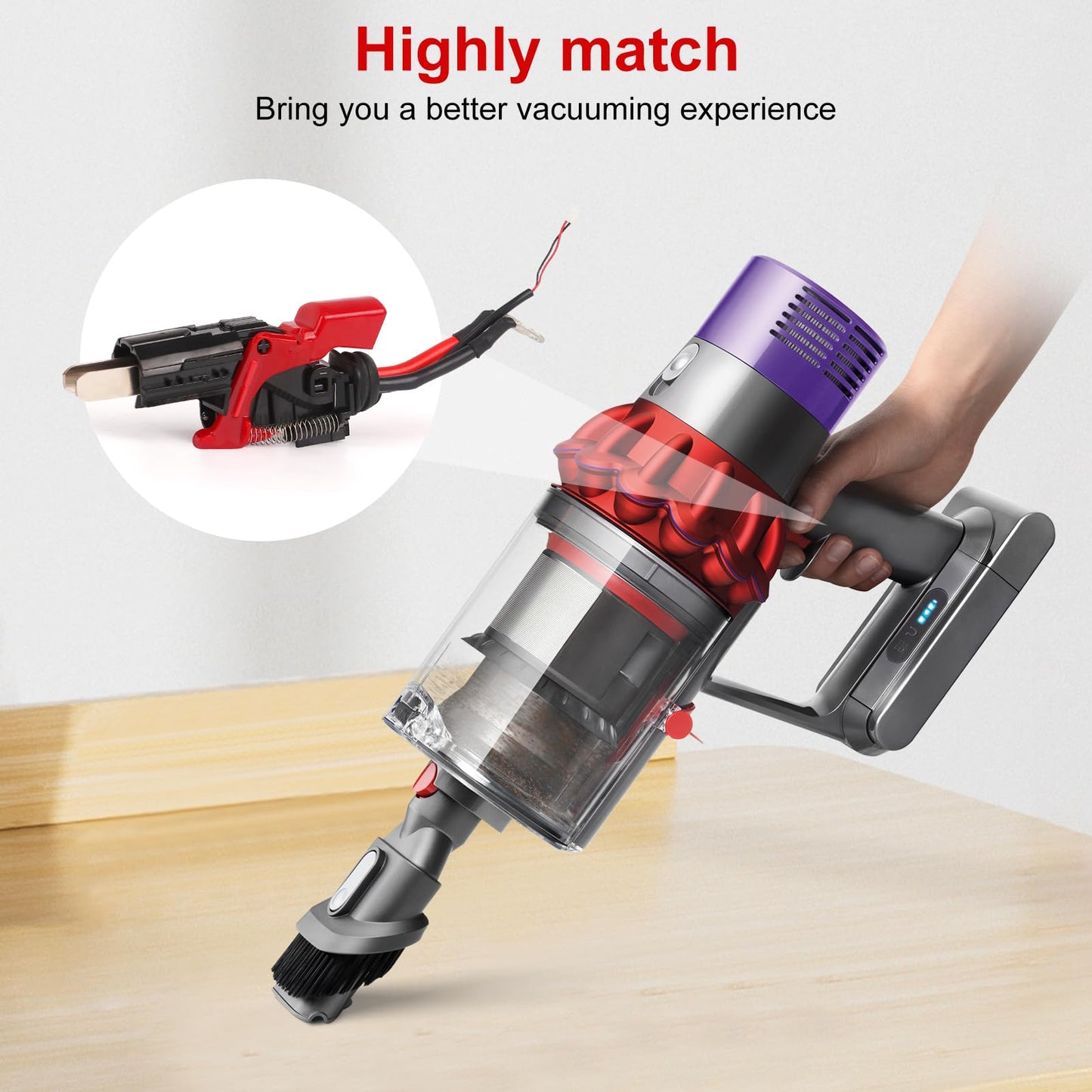 Upgraded Trigger Switch Assembly Replacement for Dyson V10 SV12 Vacuum Cleaner, Upgraded Power Button Replacement Parts