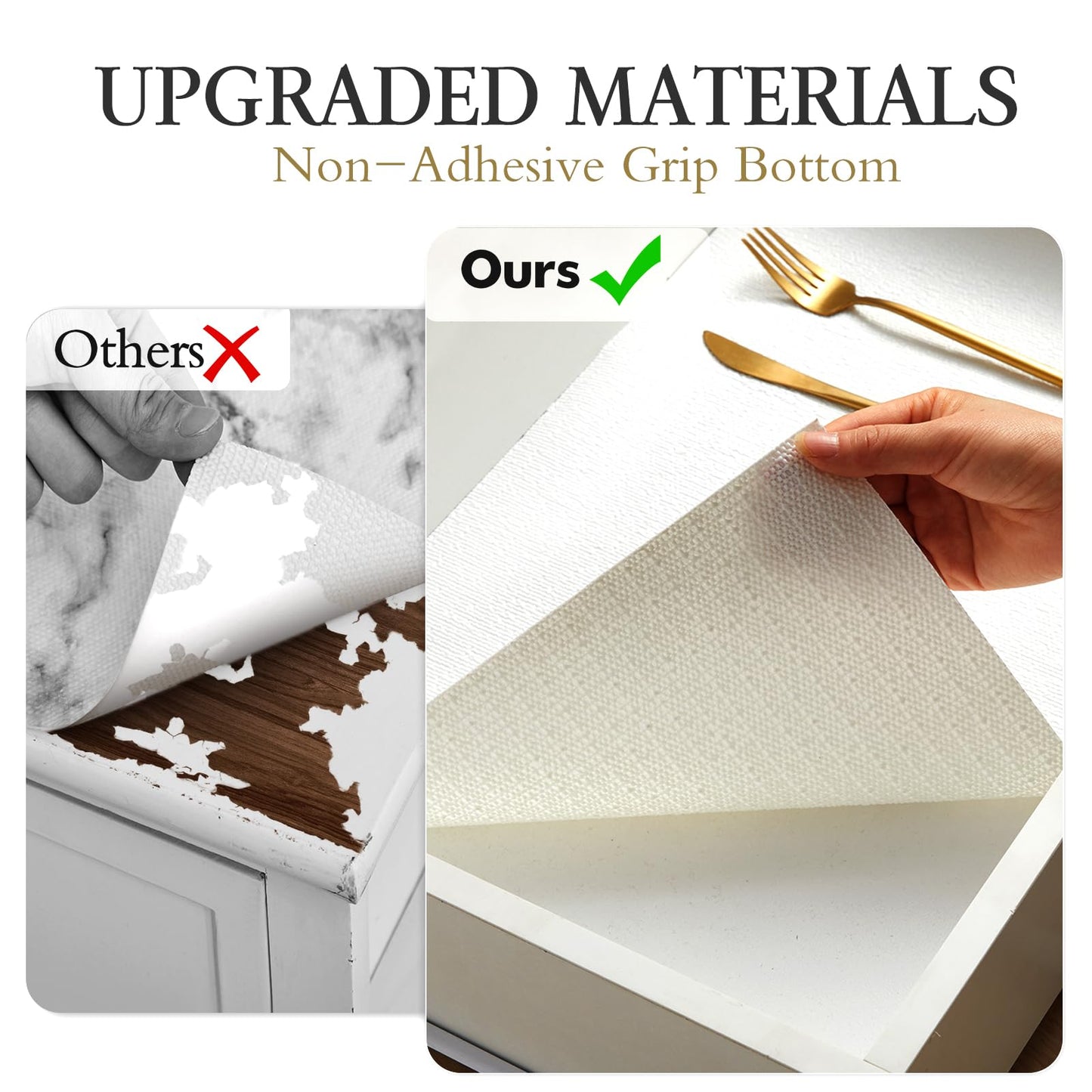 Beautysaid Shelf and Drawer Liner for Kitchen Cabinet, Non Adhesive Non Slip Shelf Paper Waterproof Washable Thickened for Dresser Pantry Shelve Bathroom Protector Liner(White,12 in x 30 FT)