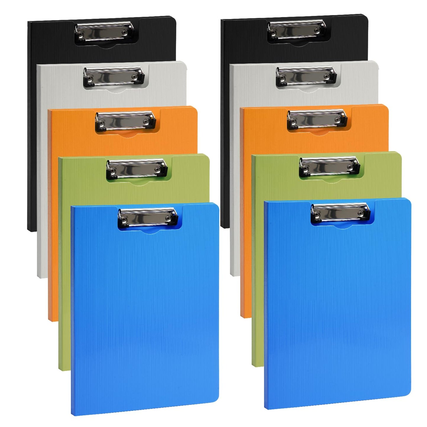 MUYICS 10 Pack Foldable Clipboards, A4 Clipboard Folder with Pocket, File Cover Office Folder Clipboard, 360 Degree Foldable Storage Clipboards for Office, School or Medical Field(5 Colors)