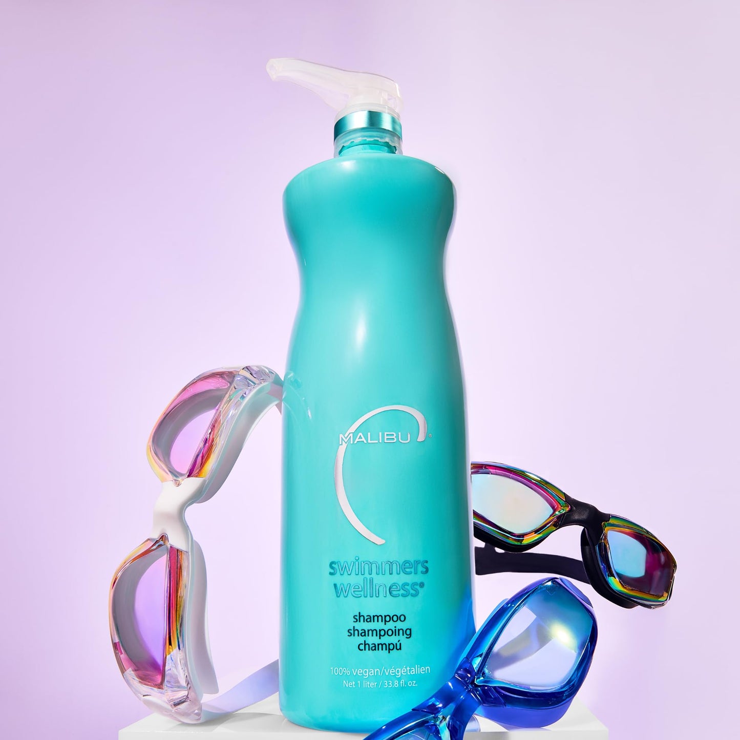 Malibu C Swimmers Wellness Shampoo and Conditioner Set - Restorative Hair Care for Swimmers - Protects Against Chlorine Damage & Combats Brittle Hair (33.8 oz)