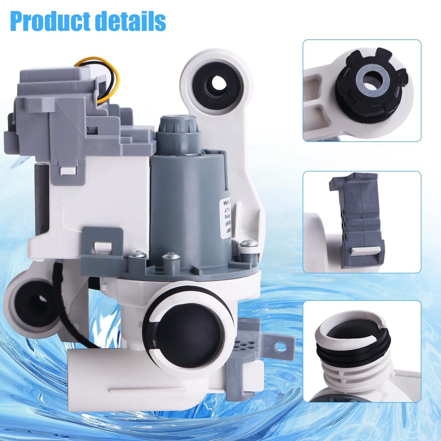 DC97-19289F DC97-17366A Washer Drain Pump Assembly(OEM) Replacement for DC97-17349B DC97-17366J DC97-19289A DC97-19289B AP6806651 PX3516-01 Compatible with Samsung Washer Machine 1-Year Warranty
