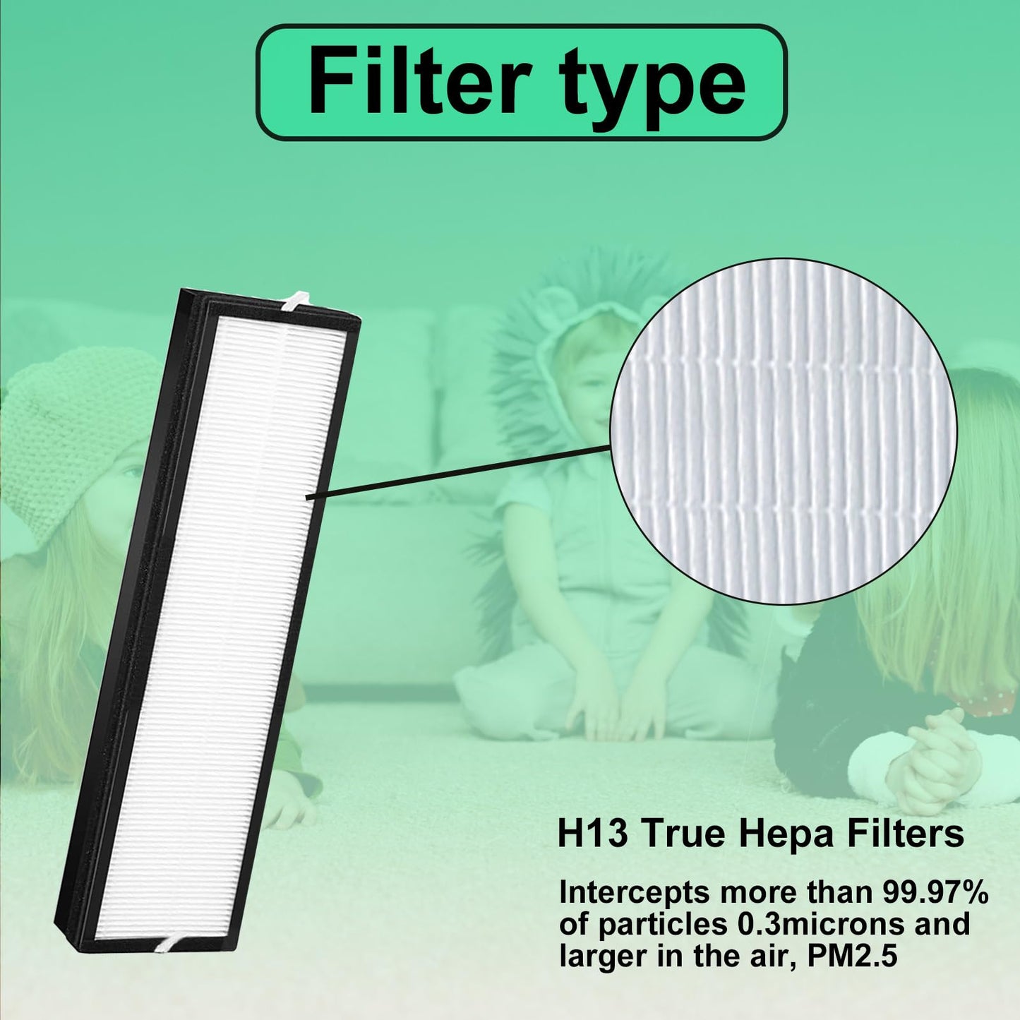 Maostair HFD320 Replacement Filter Compatible with Honeywell Air Genius 3,4,5,6 Series Air Purifiers-Models HFD300, HFD310, HFD320,HFD360,HFD314, HFD323CV1, HFD323-TGT,HFD324 （1+2）