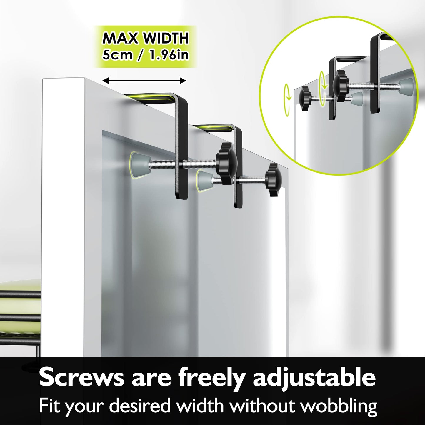 Orimade Over the Door Shower Caddy Adjustable 5 Tier Black,Bathroom Hanging Organizer Shelf Rustproof with 4 Hooks,Shower Basket with Soap Holder and Suction Cup