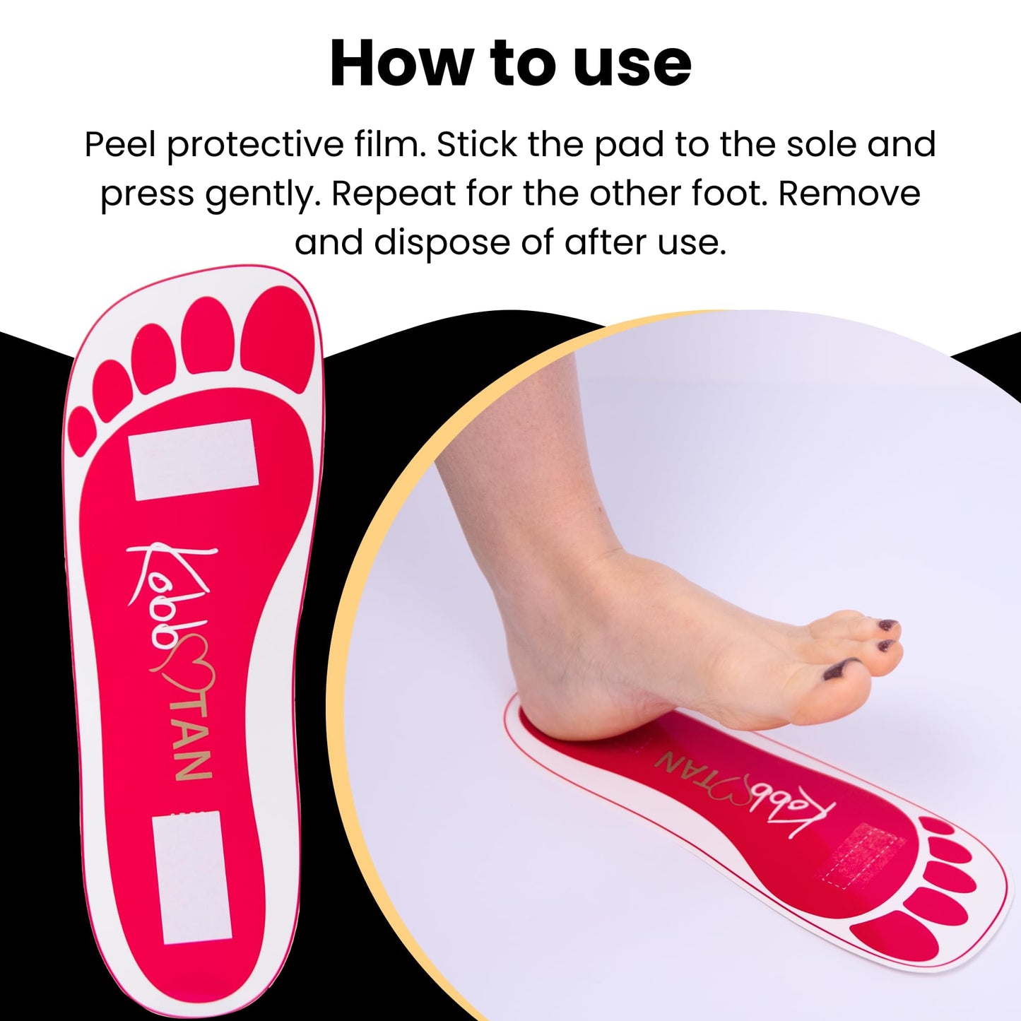 120 Pairs(240feets) Spray Tan Feet Pads in Pink For Sunless Spray Tanning