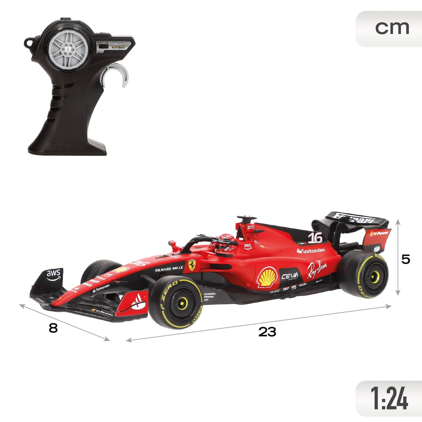 Maisto Tech RC F1 1:24 Ferrari SF-23 (2023) - Leclerc #16