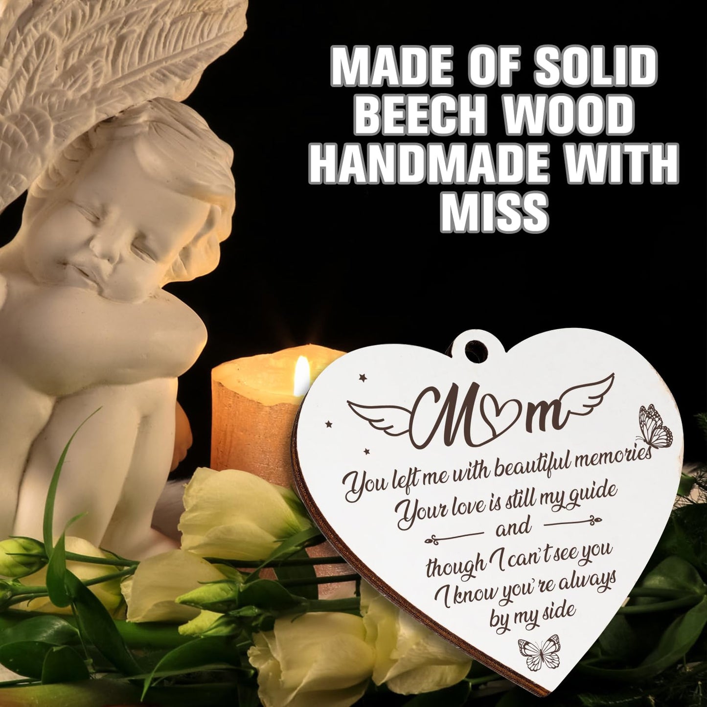Vetbuosa Memorial Gifts for Loss of Mom, Sympathy Picture Frame, Sympathy Gifts for Loss of Mother, Grief Condolence Bereavement Remembrance Gift,Fits 4x6 In Photo