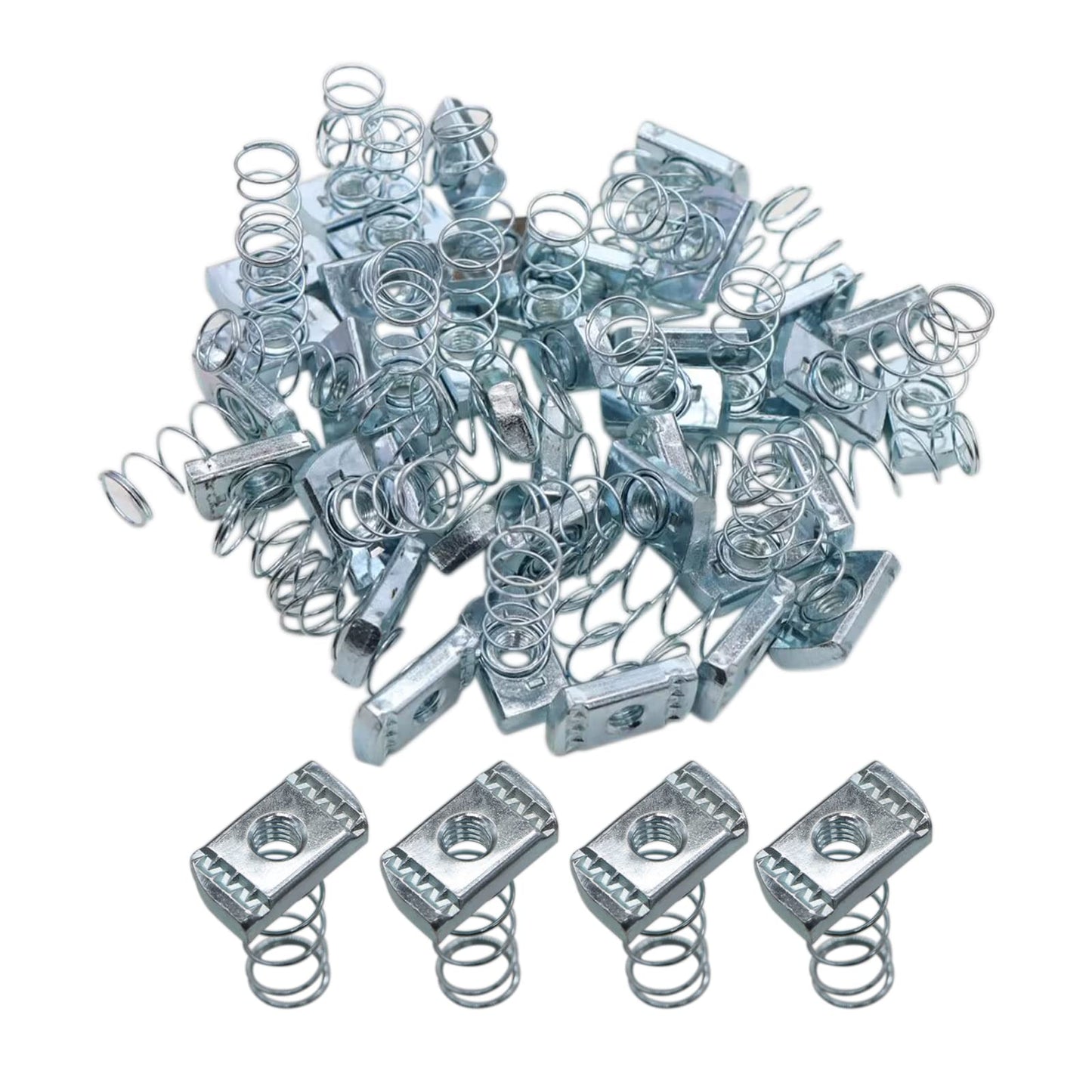 (100) Strut Channel Nuts, 3/8-16 Spring Channel Nuts with Zinc Electroplate Finish, Long Spring Nuts Great for Use with Strut Channel (100 Pack)